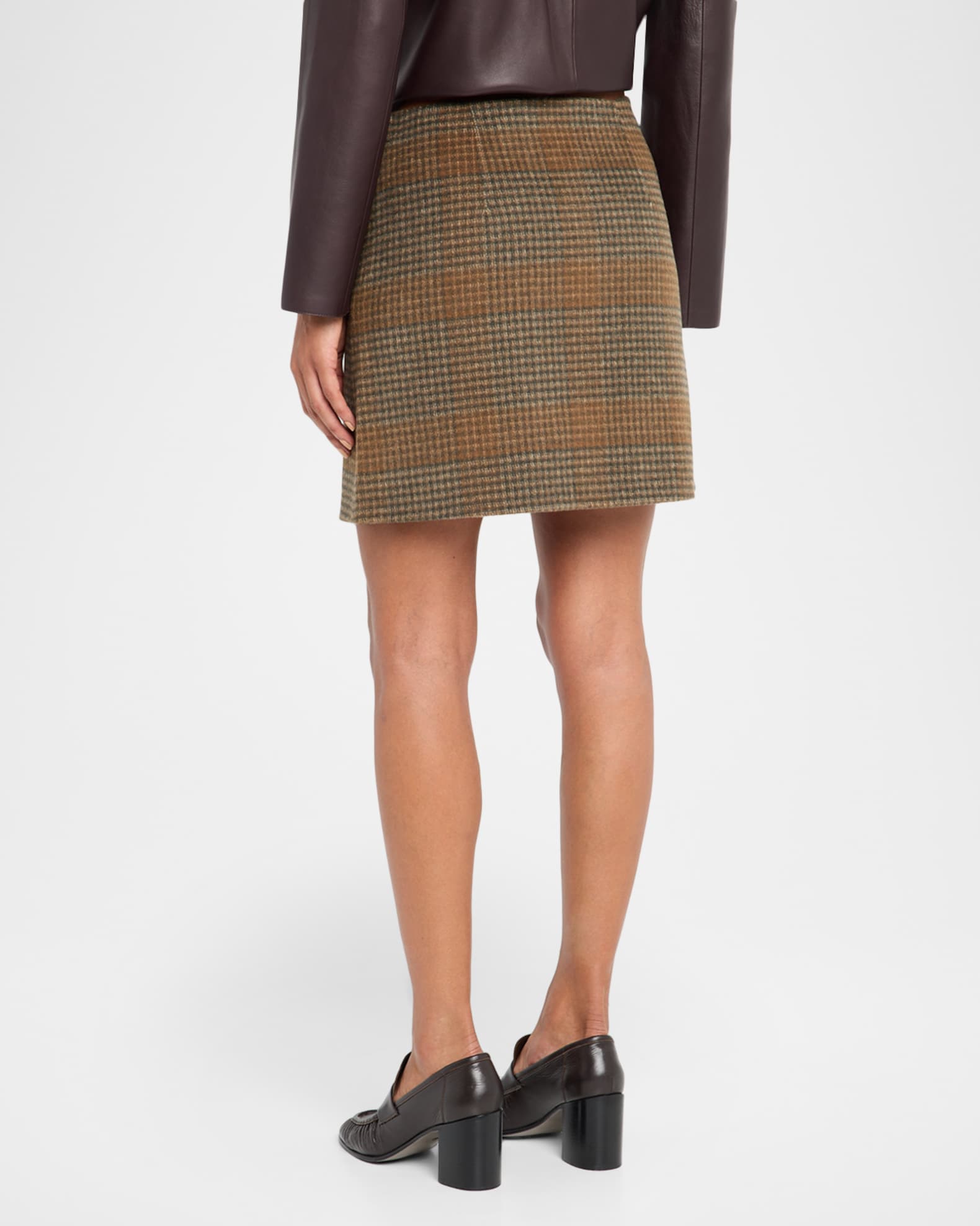Tweed Plaid Mini Skirt