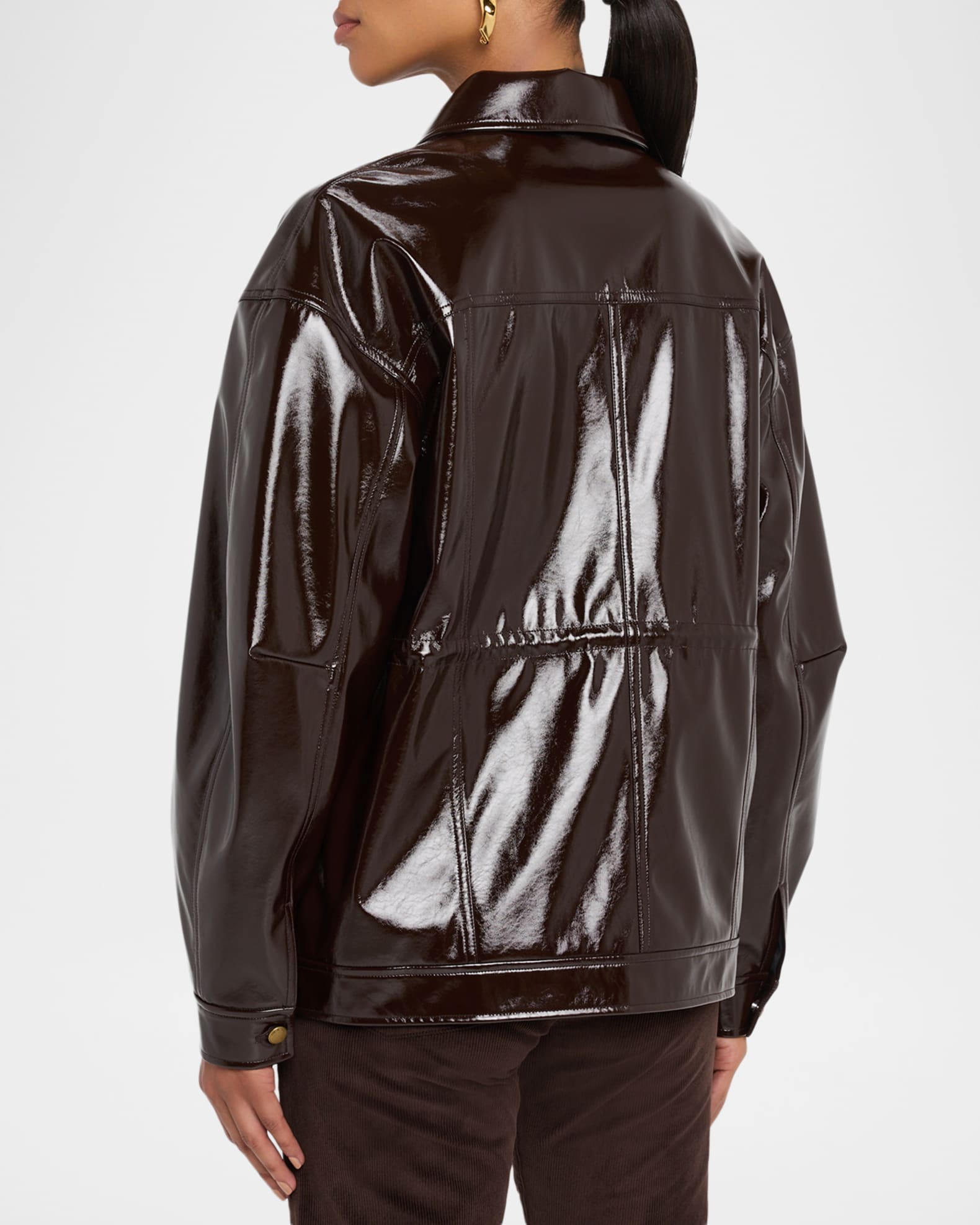 Rag & Bone Amy Faux Patent Leather Jacket | Neiman Marcus