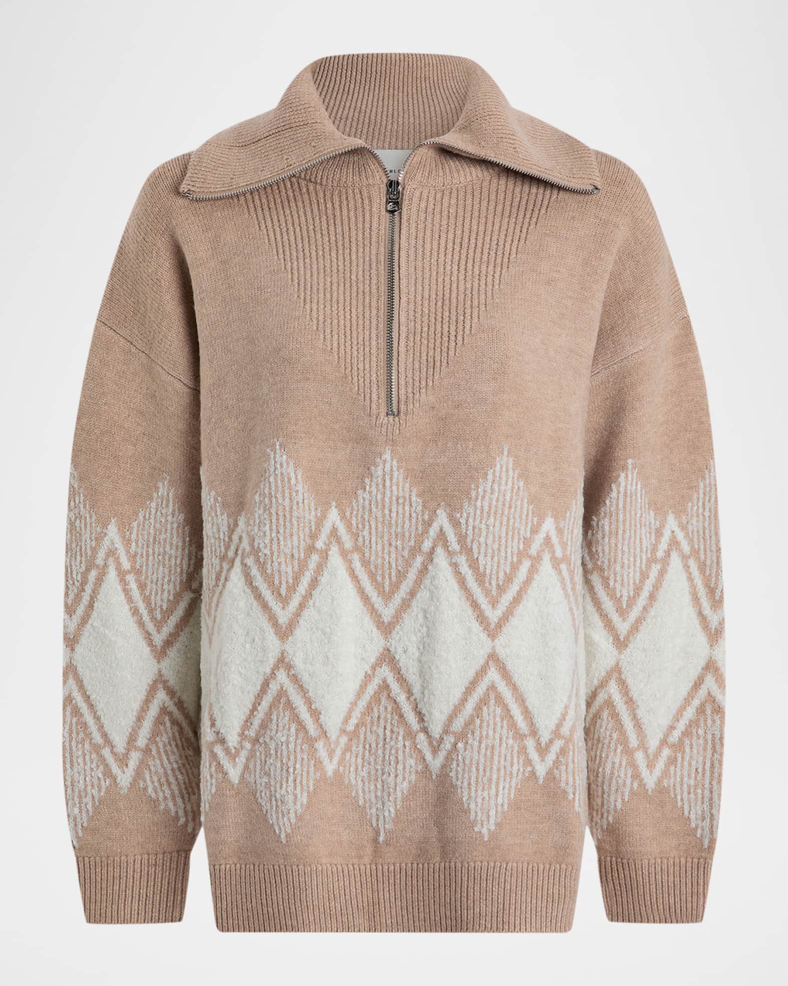 Varley Betty Jacquard Half-Zip Sweater | Neiman Marcus