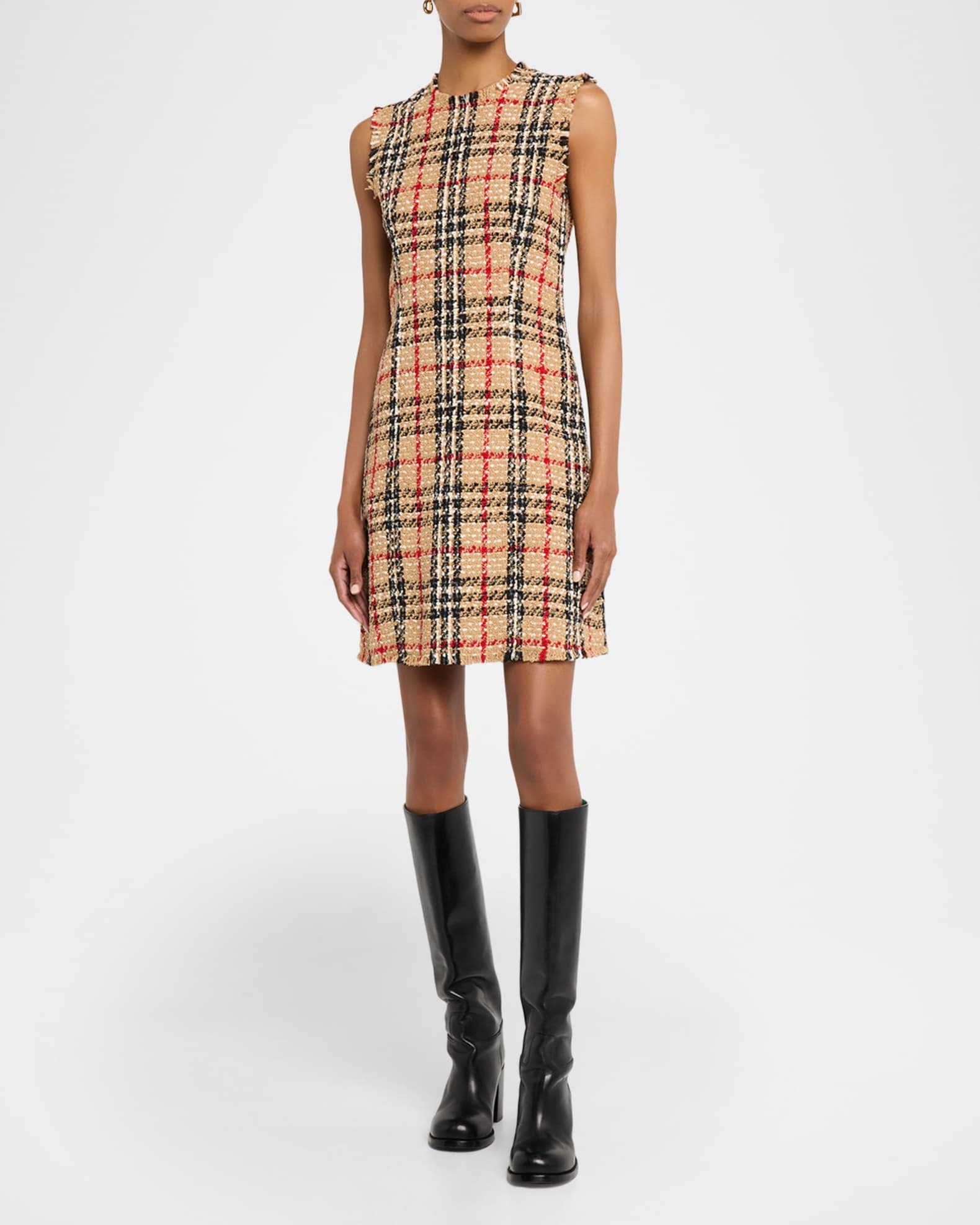 ワンピース BURBERRY ARCHIVE NOVA CHECK KNIT DRESS Burberry NovaCheck Wool Midi Dress | Green | FARFETCH