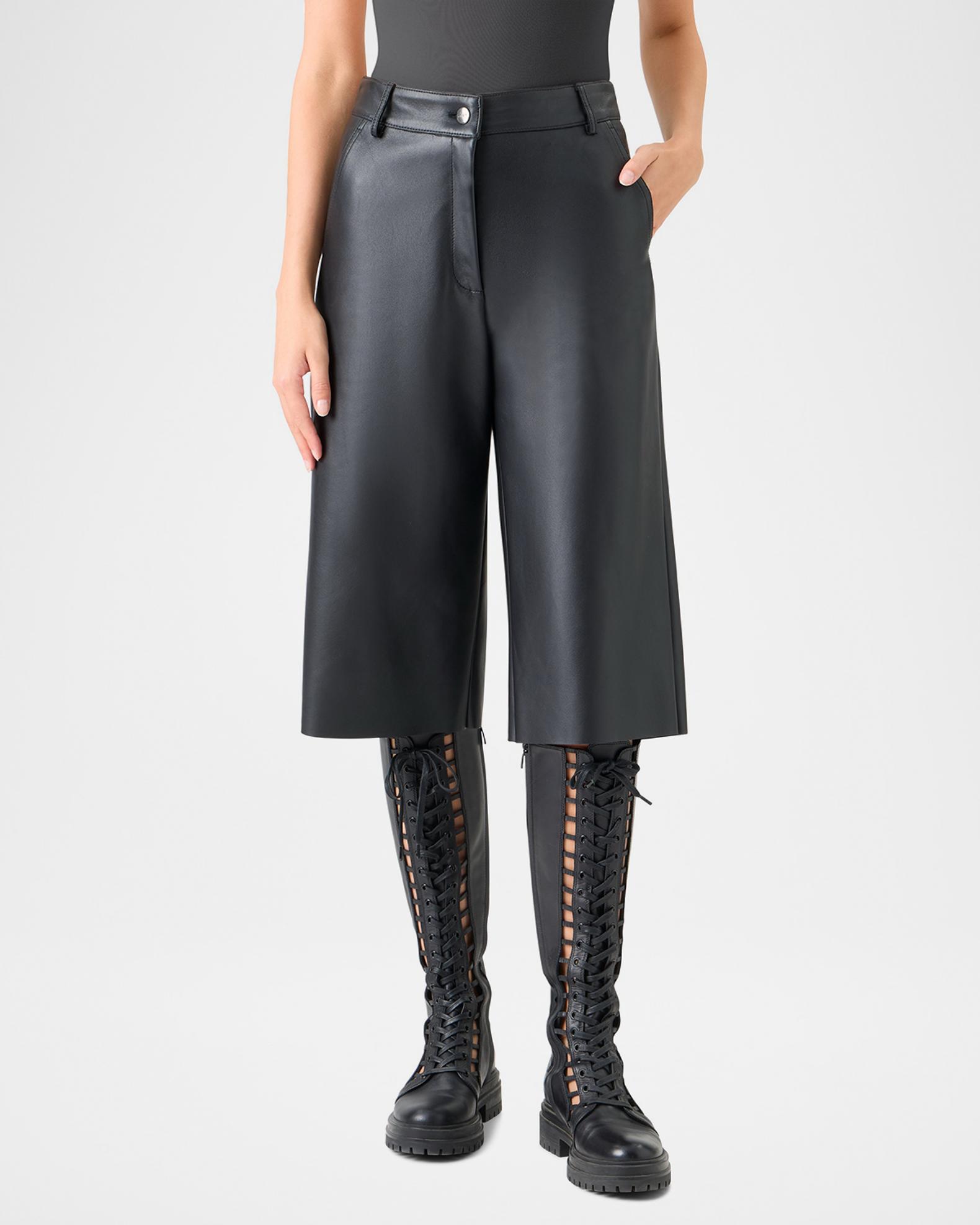 Akris Finny Leather Bermuda Shorts | Neiman Marcus