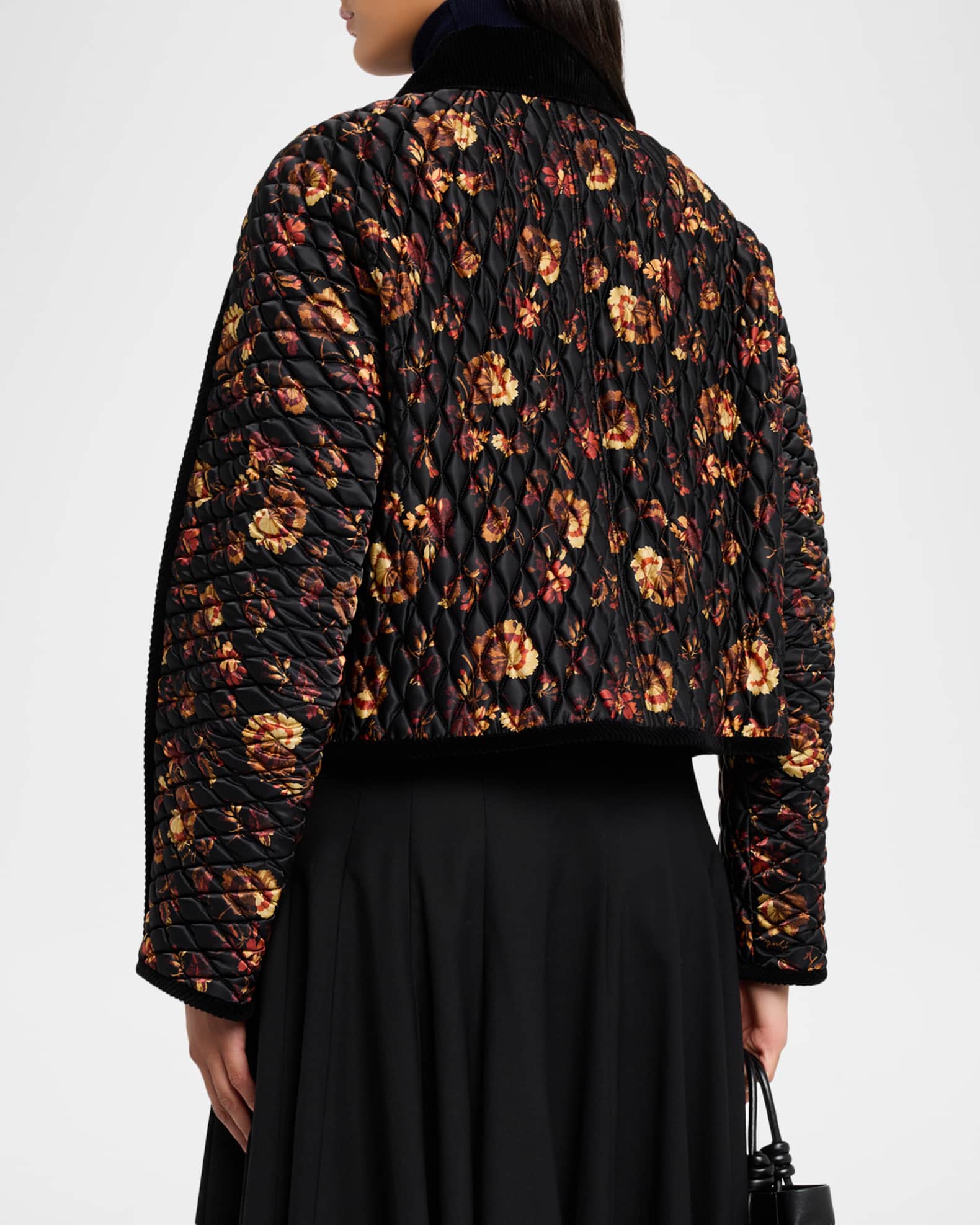 Burberry 花柄 ジャケット Burberry Floriston Corduroy-Trim Quilted Barn Jacket | Neiman Marcus