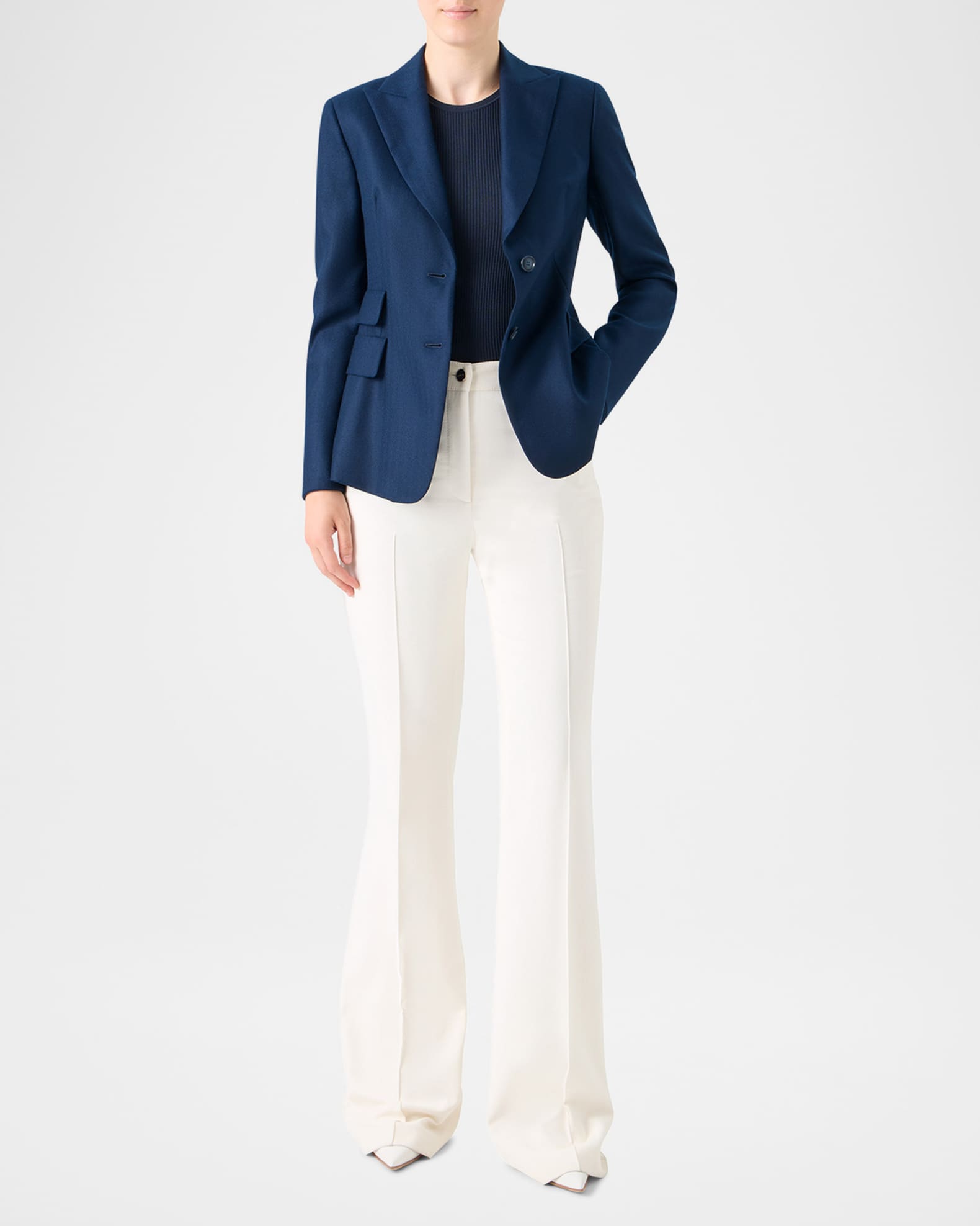 Akris Hans Cashmere Single-Breasted Jacket | Neiman Marcus