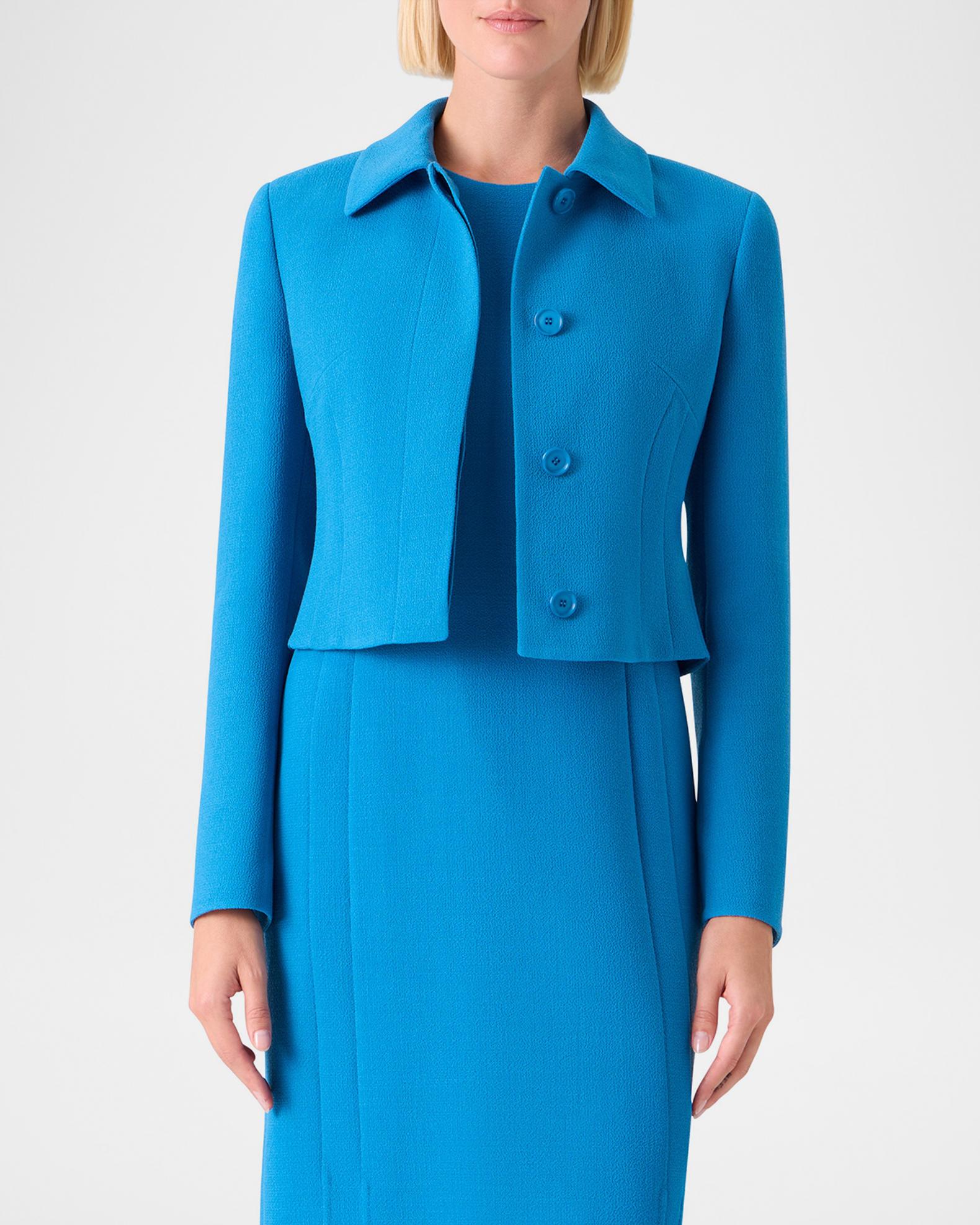 Akris Helios Wool Slim Short Jacket | Neiman Marcus