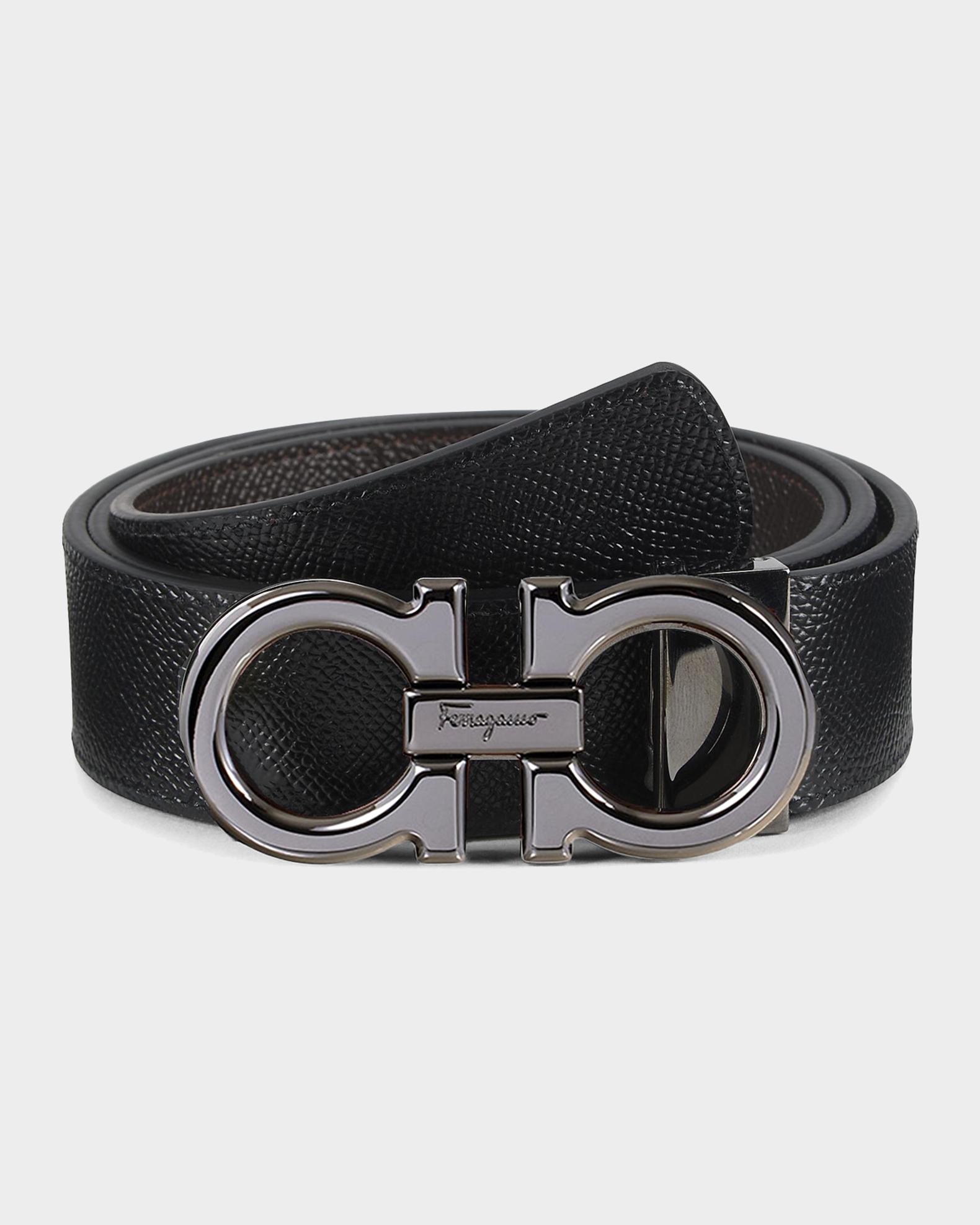 Ferragamo Gancini Adjustable Cut-to-Size Reversible Leather Belt