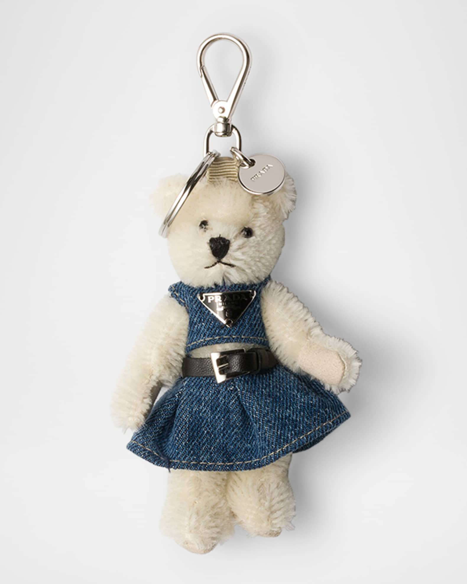 PRADA プラダ Teddy バッグチャーム Prada Teddy Bear Bag Charm with Metal Ring | Neiman Marcus