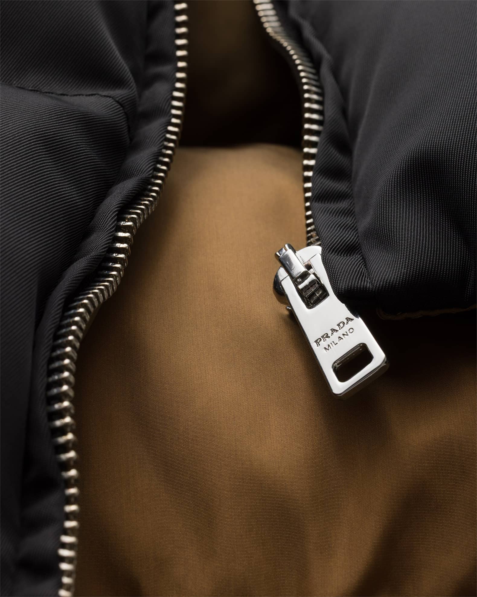 Prada Cropped Re-Nylon Down Jacket | Neiman Marcus