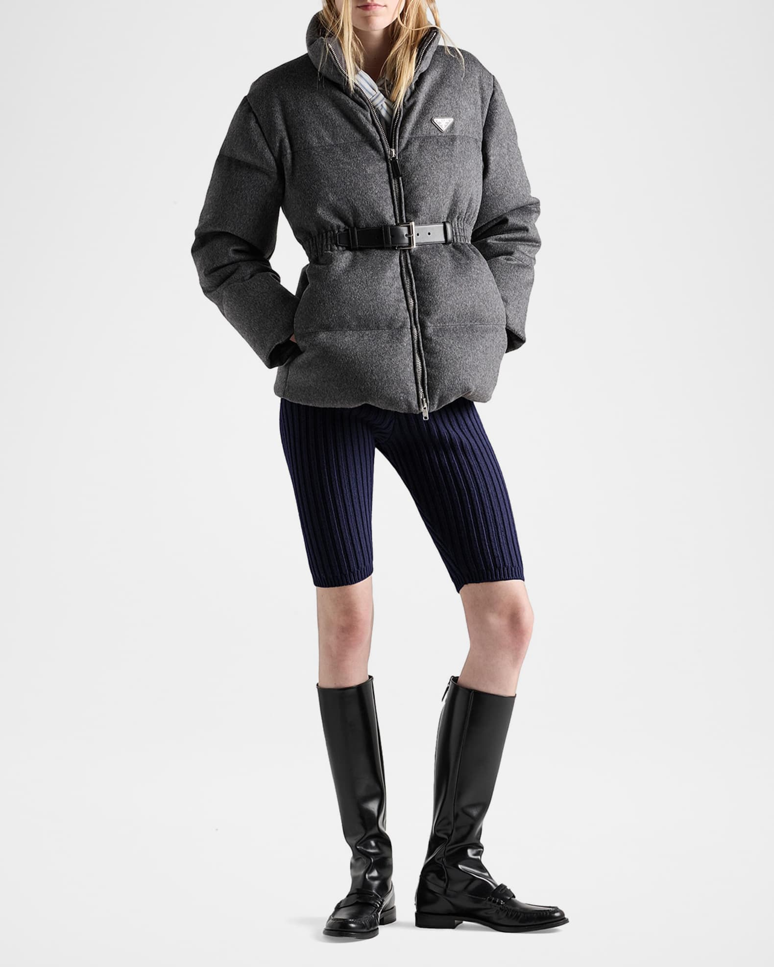 Prada Loden Down Jacket | Neiman Marcus