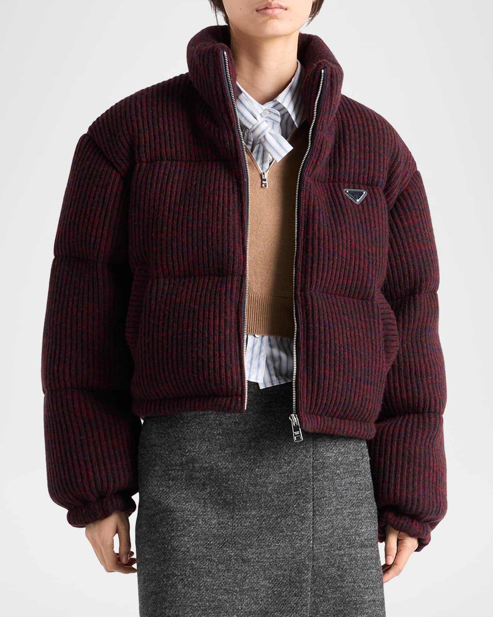 Prada Cashmere and Wool Down Jacket | Neiman Marcus