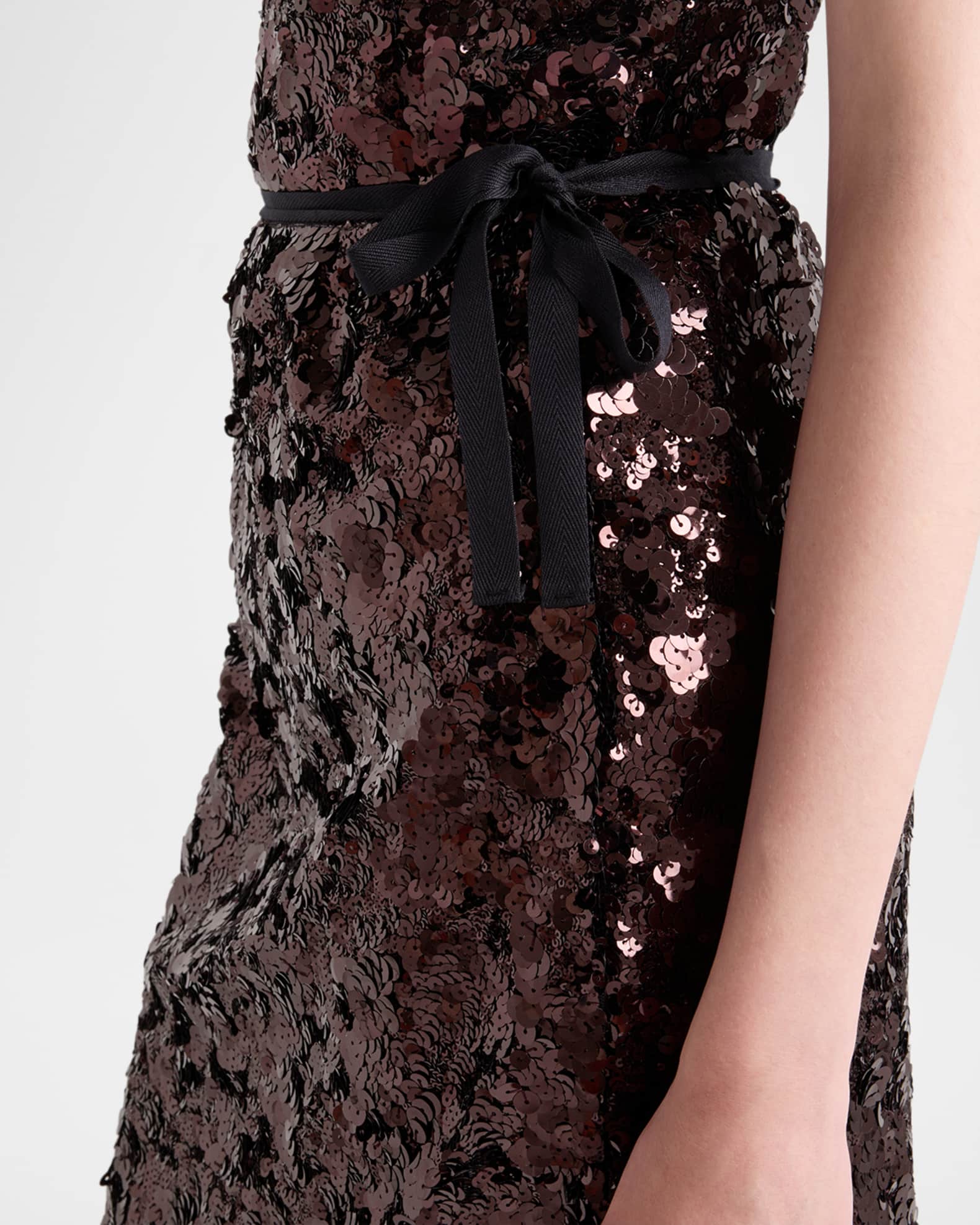 Prada Embroidered Sequined Skirt | Neiman Marcus