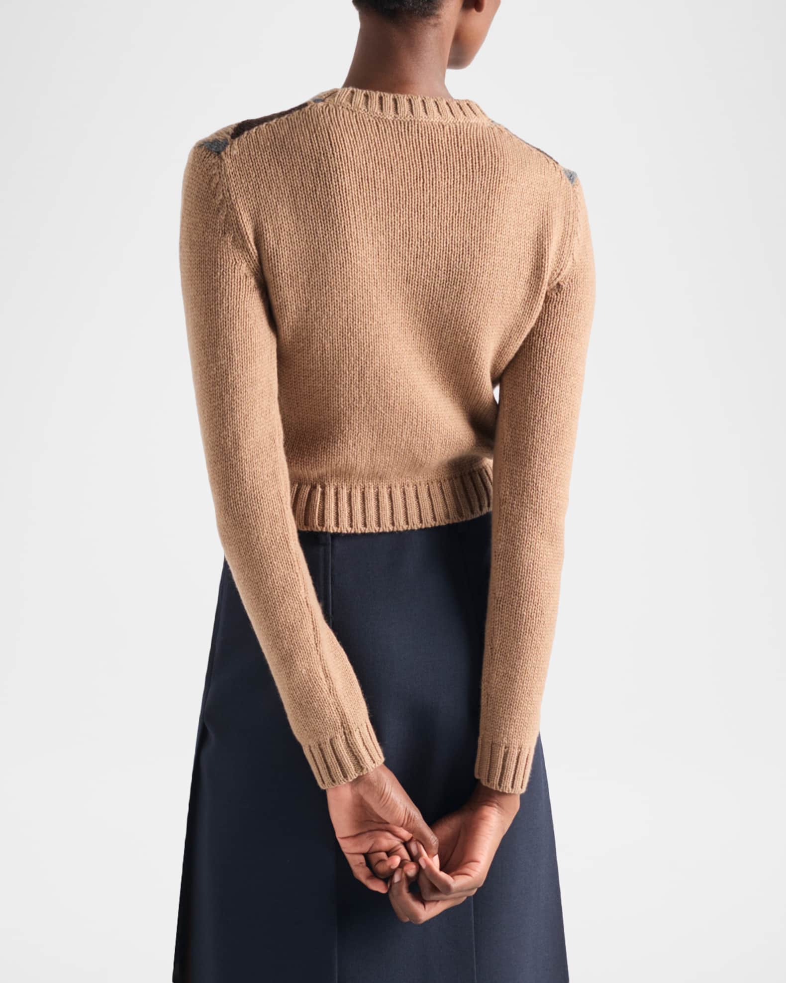 トップス PRADA 15ss cashmere sweater 0400020905734_BEIGEKHAKI?wid=