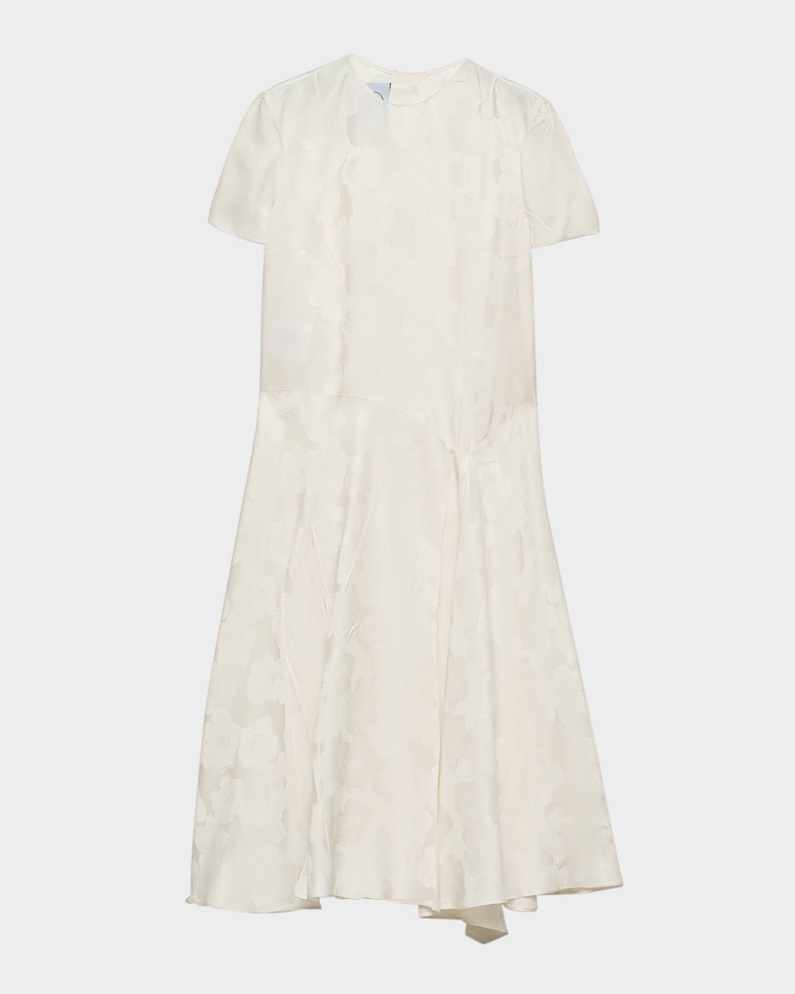 Floral Jacquard Asymmetric Dress 0