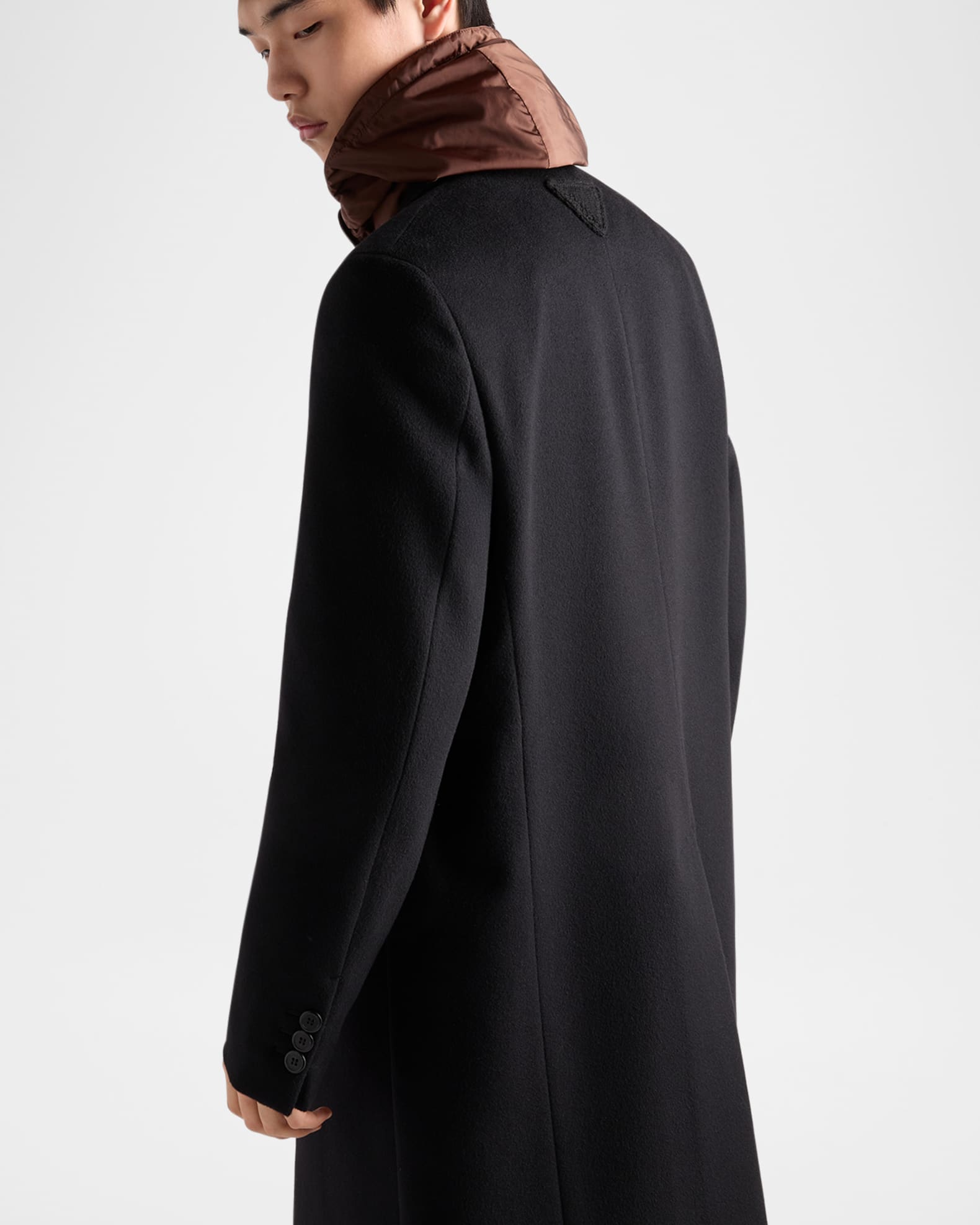 Prada Men's Single-Breasted Wool-Cashmere Coat | Neiman Marcus