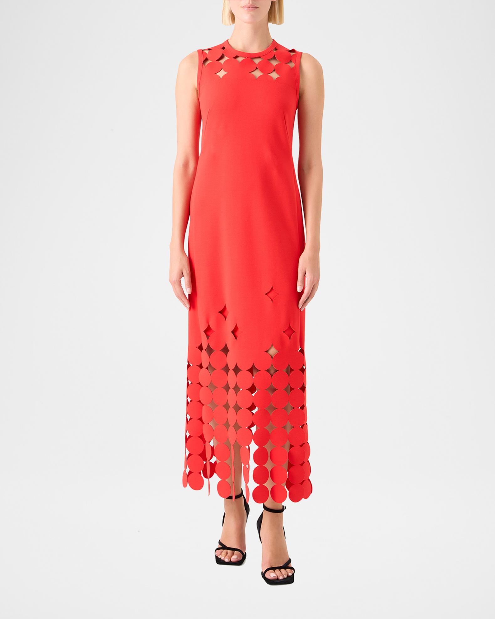 red sleeveless jersey dress Lace Jersey Sleeveless Slit Gown by Nox Anabel Y1550 6 / Royal Blue