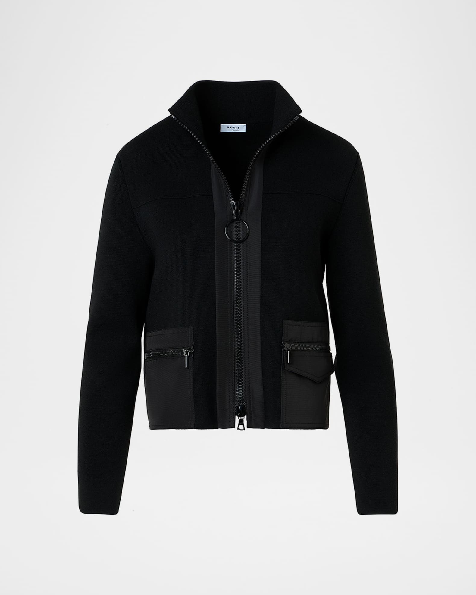 Akris punto Merino Knit Zip Jacket | Neiman Marcus