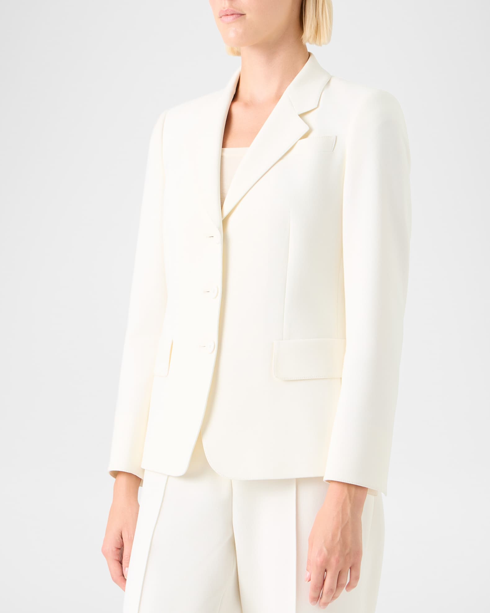 Akris punto Single-Breasted Boyfriend Blazer | Neiman Marcus