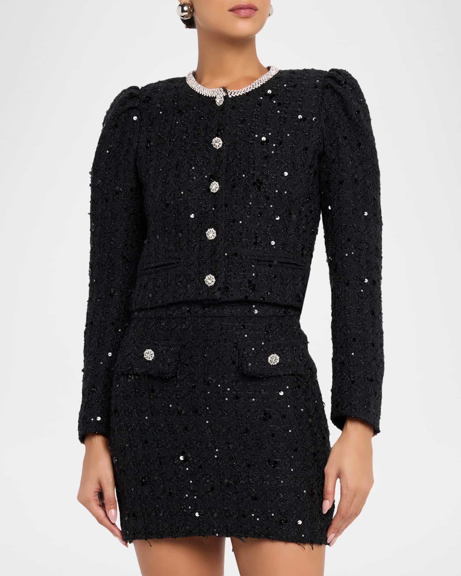 Generation Love Chiara Embellished Tweed Jacket | Neiman Marcus