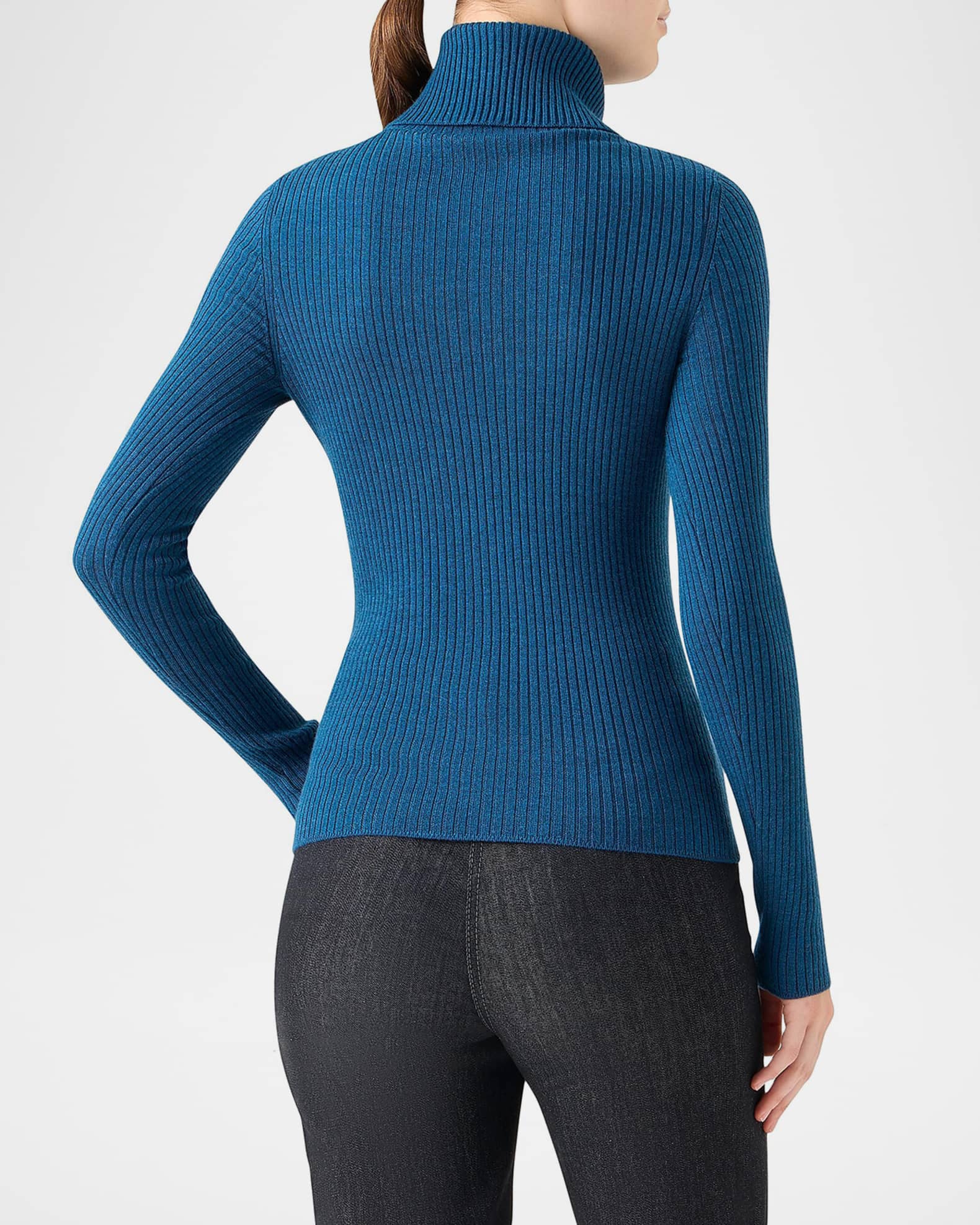 Akris punto Rib Knit Quarter-Zip Sweater | Neiman Marcus