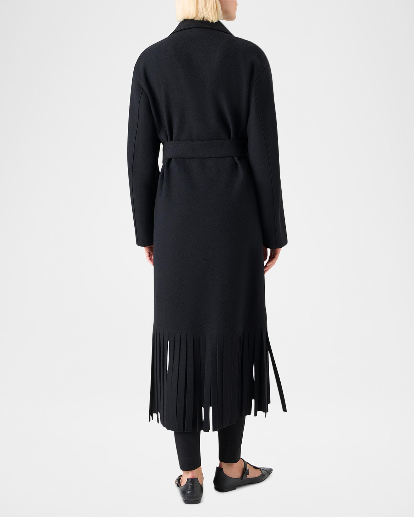 Akris punto Fringed Wool Belted Maxi Trench Coat | Neiman Marcus