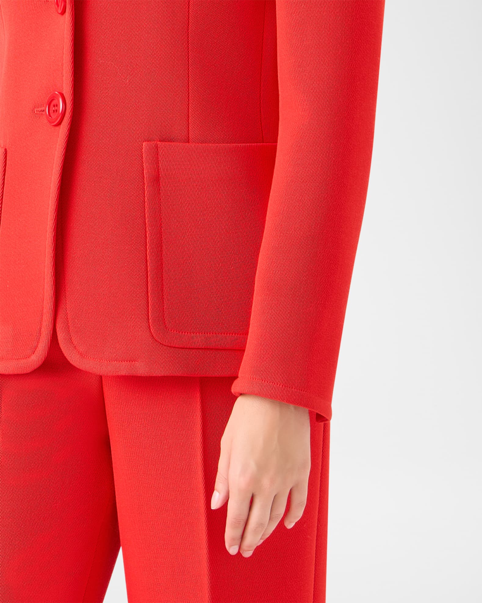 Akris punto Wool Gabardine Single-Breasted Blazer | Neiman Marcus