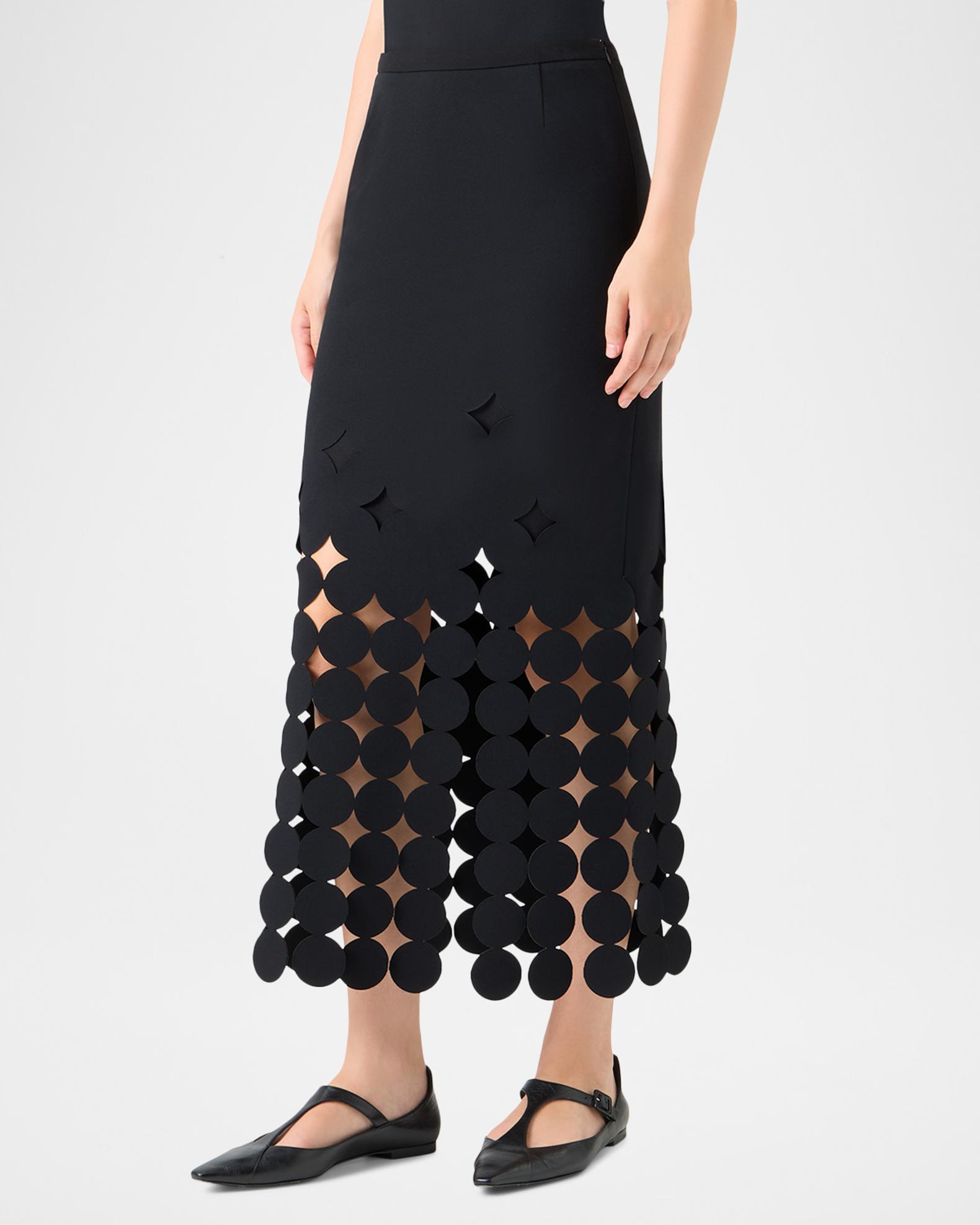 Akris punto Cutout Polka Dot Illusion Pencil Skirt | Neiman Marcus