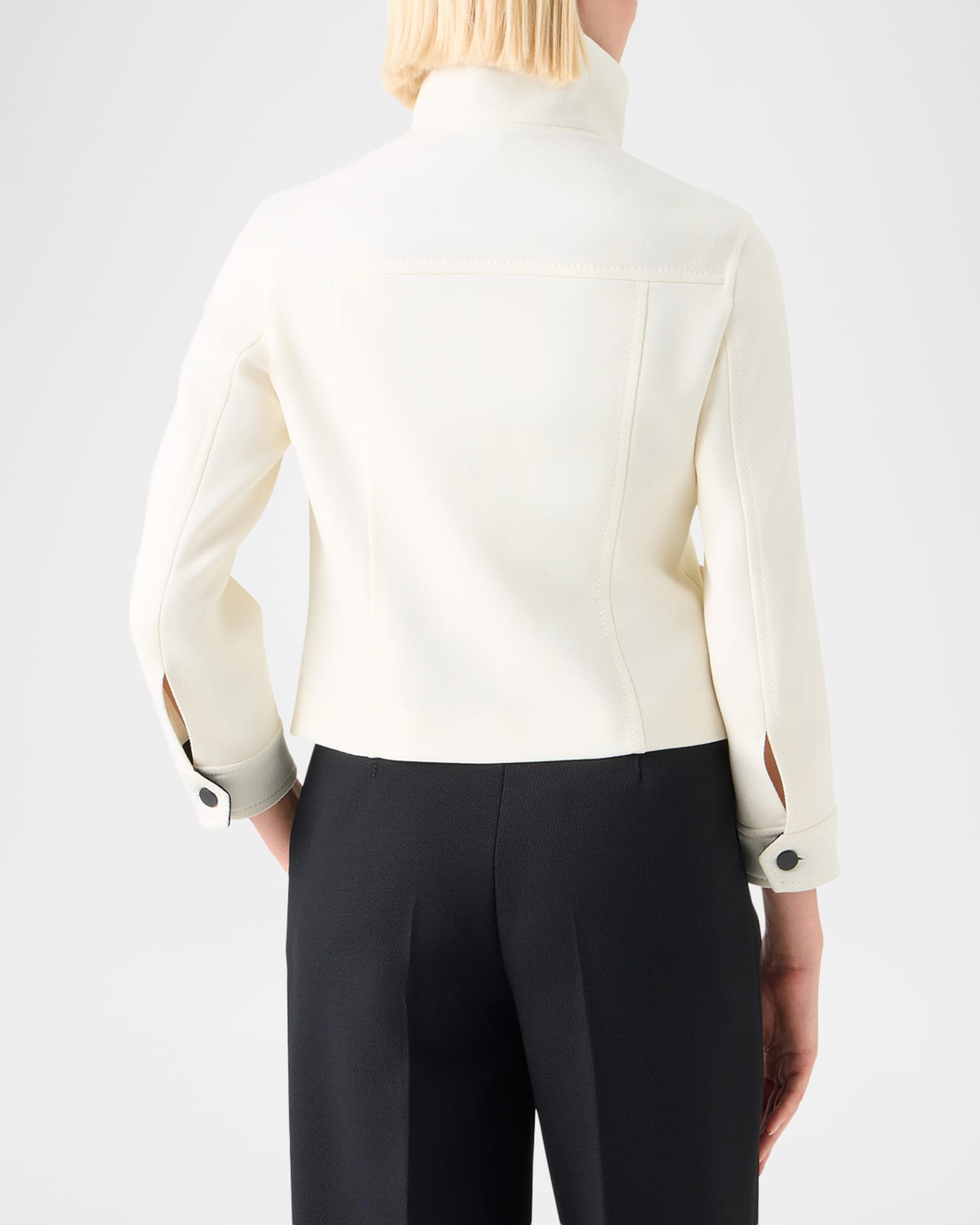Akris punto Wool Tricotine Zip Jacket | Neiman Marcus