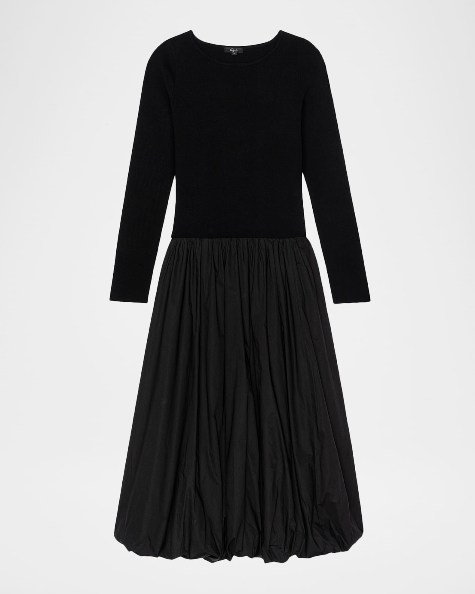 rails long sleeve dress Rails Women's Romana Bubble Midi-Dress - Black