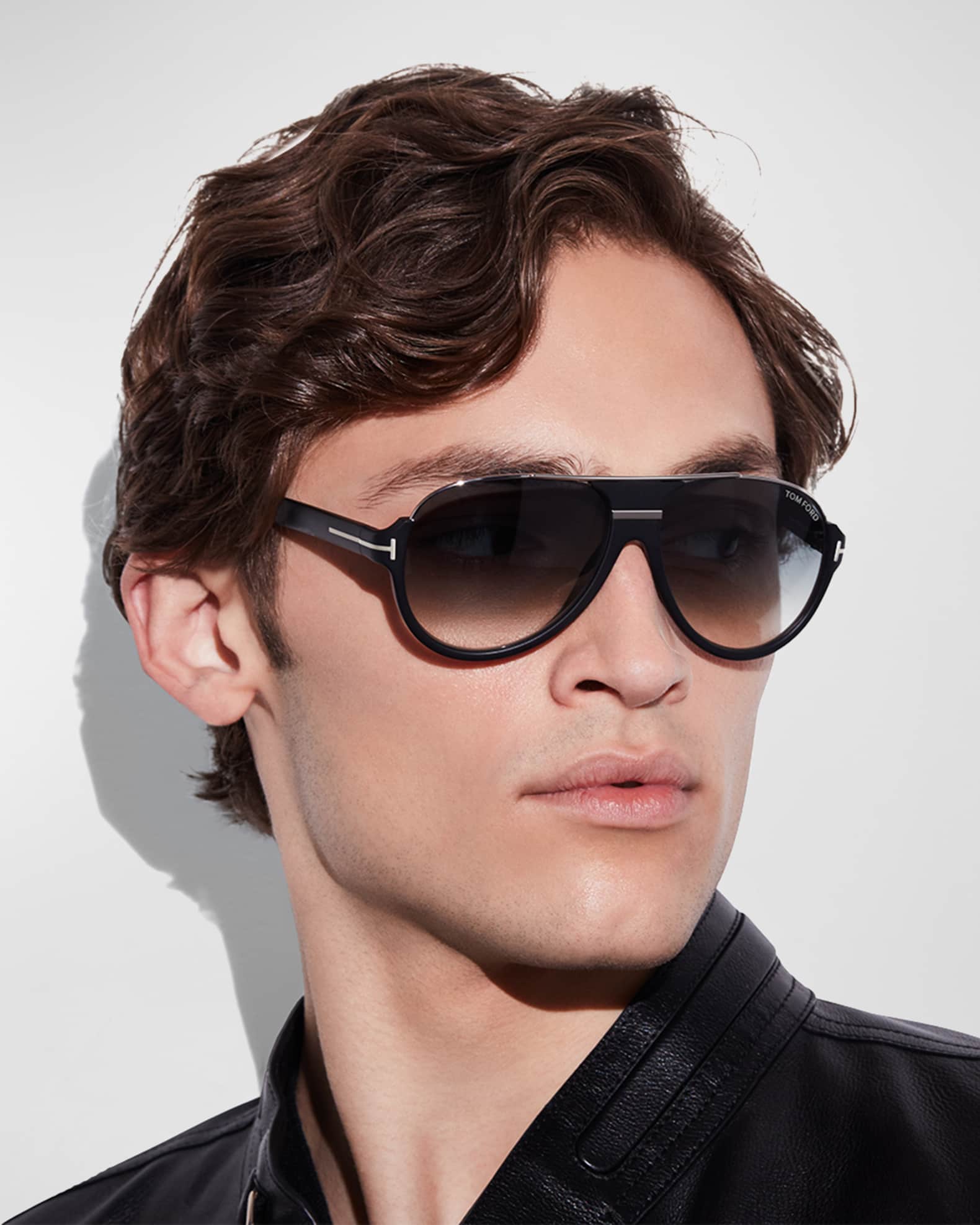 Half rim aviator sunglasses best sale