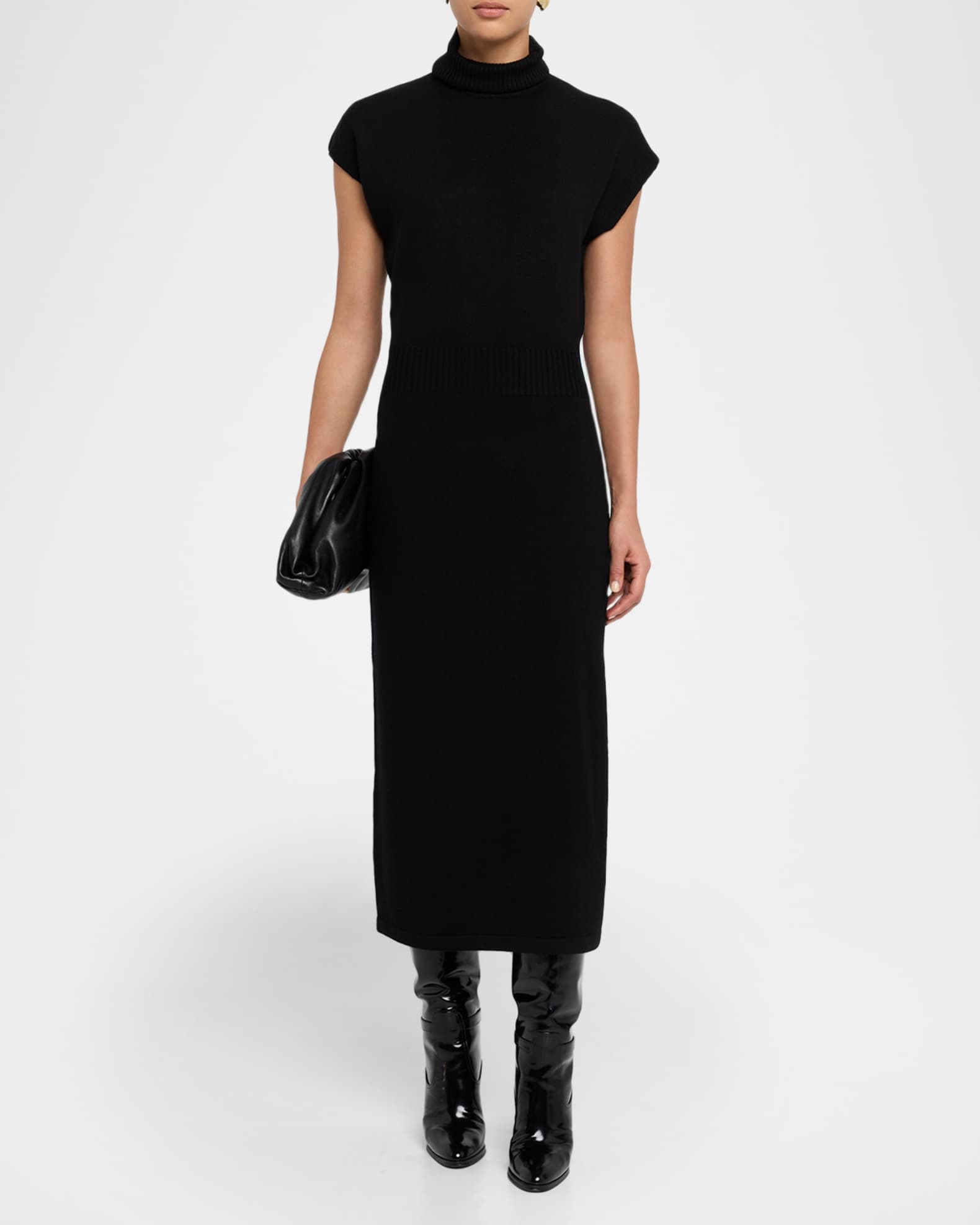 新品 マイウィークネス BROOK MOCK NECK ともさかりえ Ramy Brook Natalie Merino Turtleneck Midi Dress | Neiman Marcus
