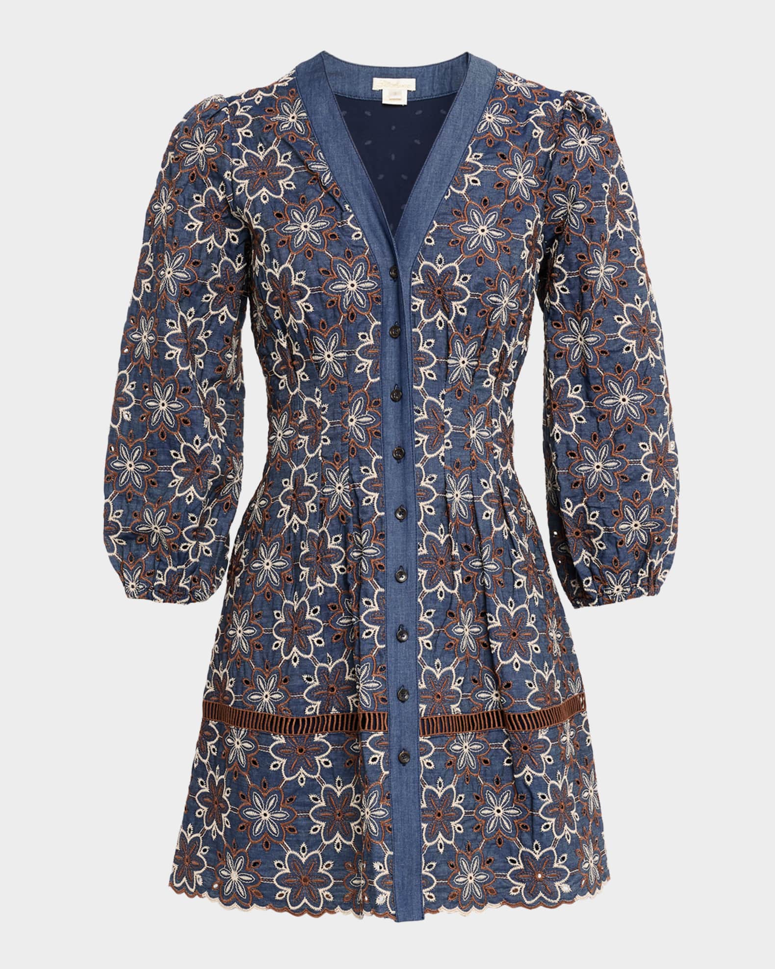 chambray embroidered dress Chasing Unicorns main image 0