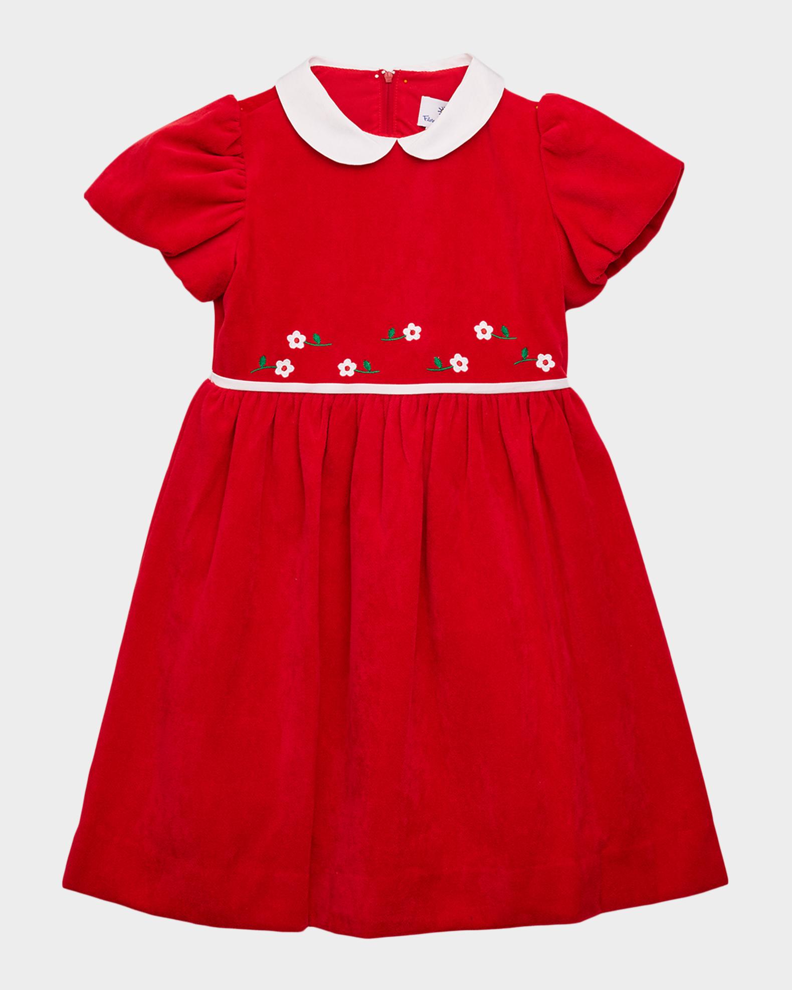 Robe Fille Florence Eiseman Taille 5 – Rouge, Style A-Line, Longueur Genoux, Occasion Très Bon état (EUC)