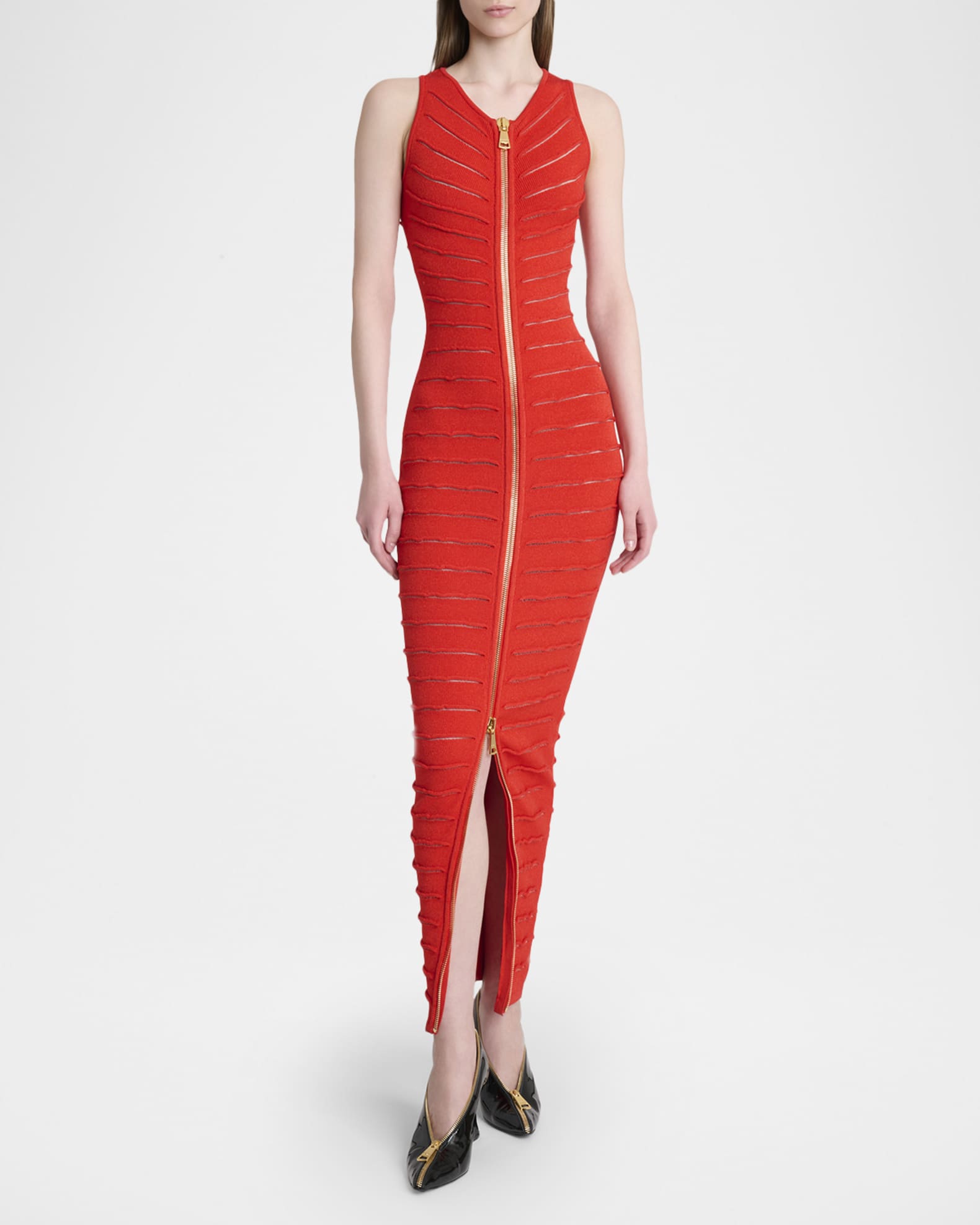 strapless open back dress Sharagano Collared Short Sleeve Zipper Front Belted Solid Rayon Dress