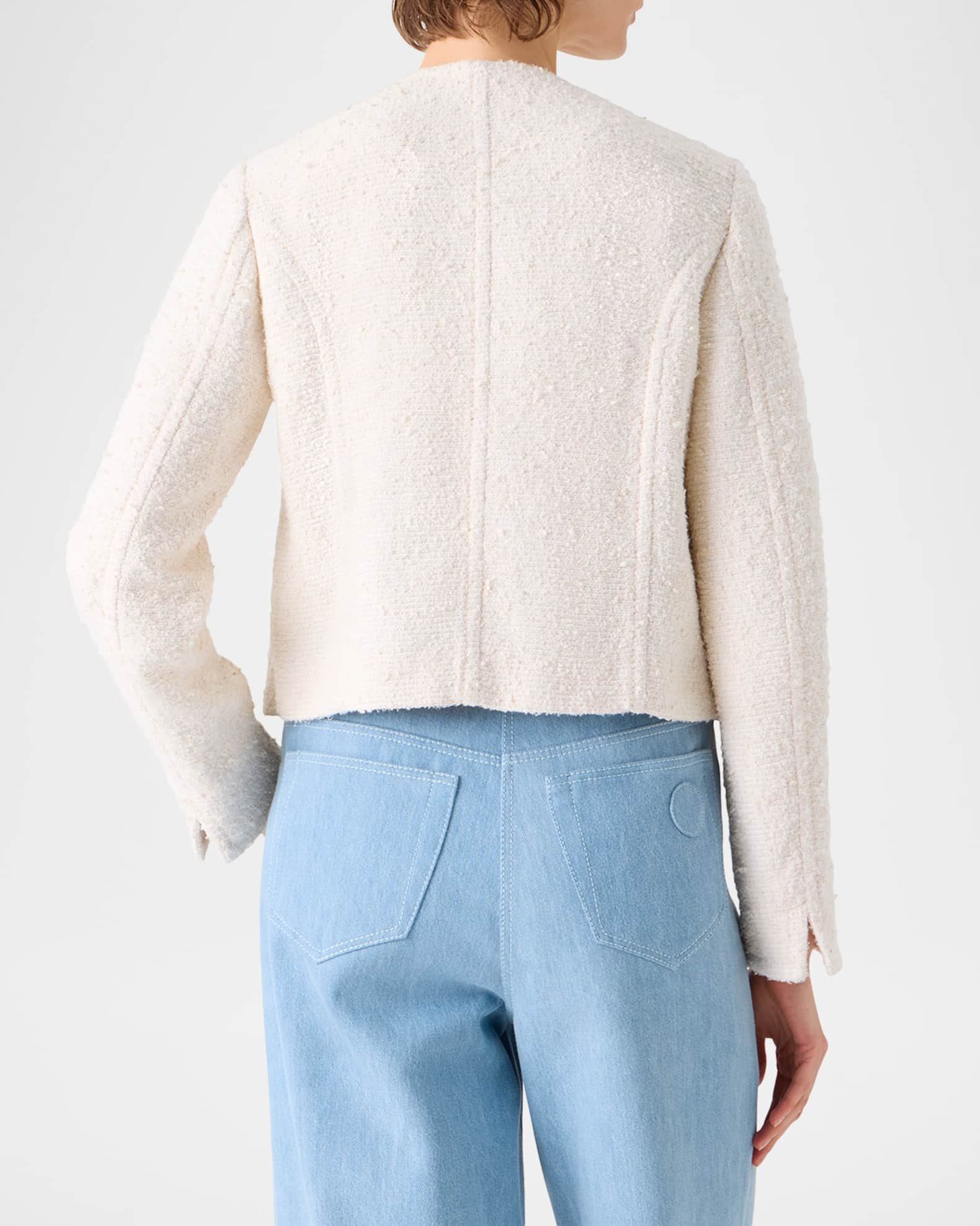 Akris punto Summer Boucle Single-Breasted Jacket | Neiman Marcus