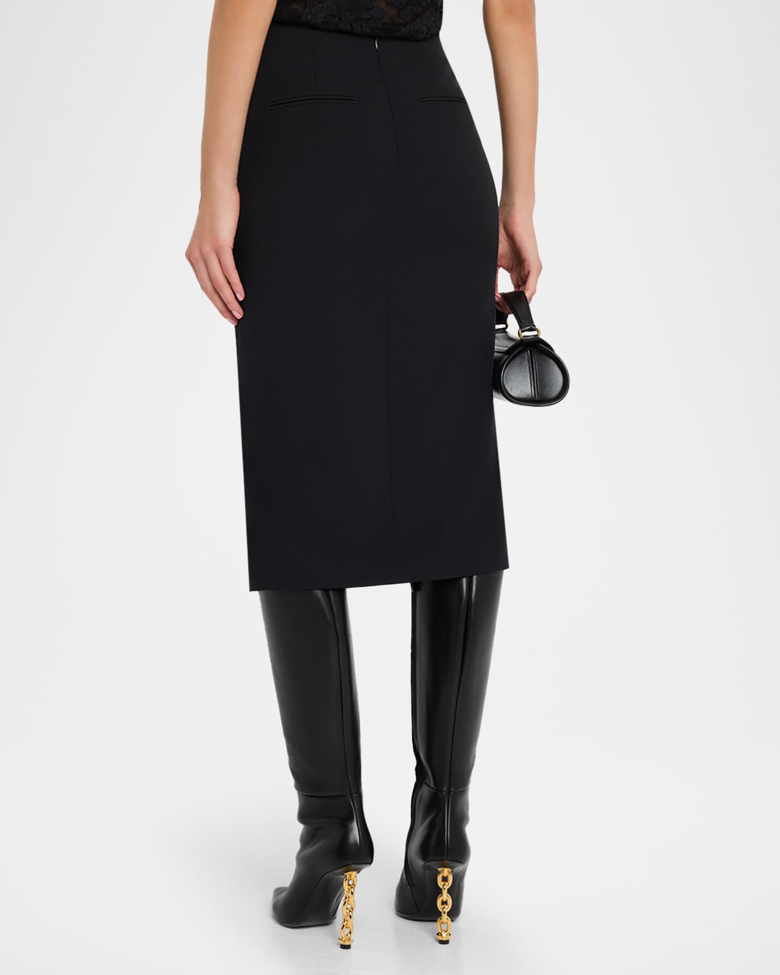 Generation Love Margery Chain Crepe Midi Skirt | Neiman Marcus
