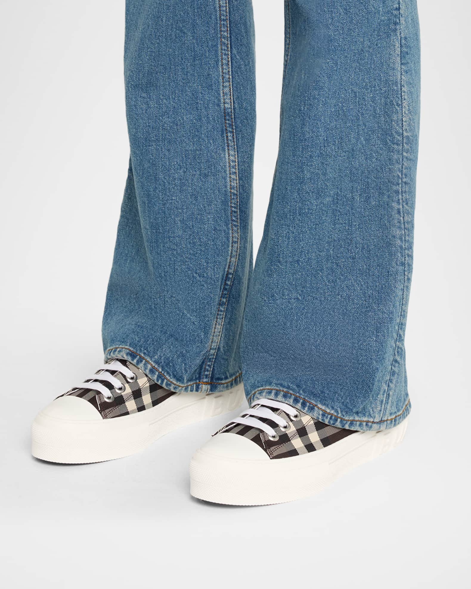 BURBERRY　sizuku BURBERRY sizuku Burberry Check Knit Box Sneakers | Saks Fifth Avenue