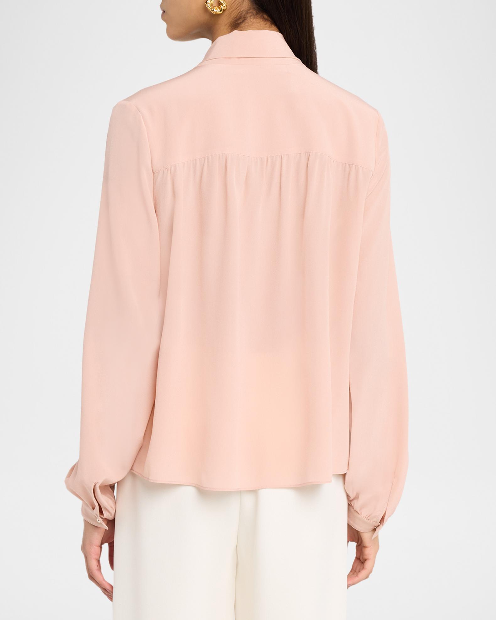 Valentino Garavani Neck Scarf Silk Crepe Shirt | Neiman Marcus