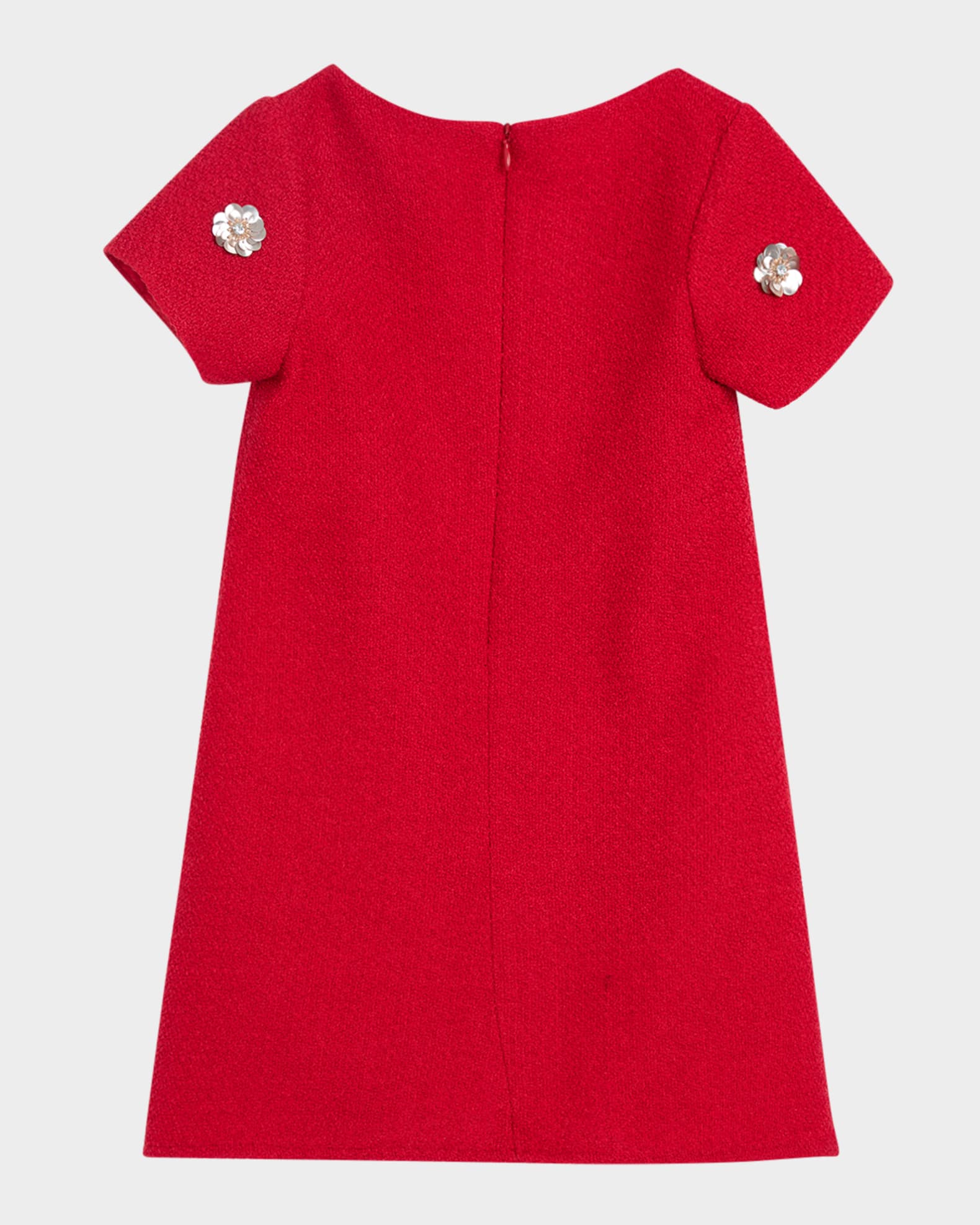 mimi☺︎ Zoe Girl's Emily Sequined Tweed Mini Shift Dress, Size 7-16