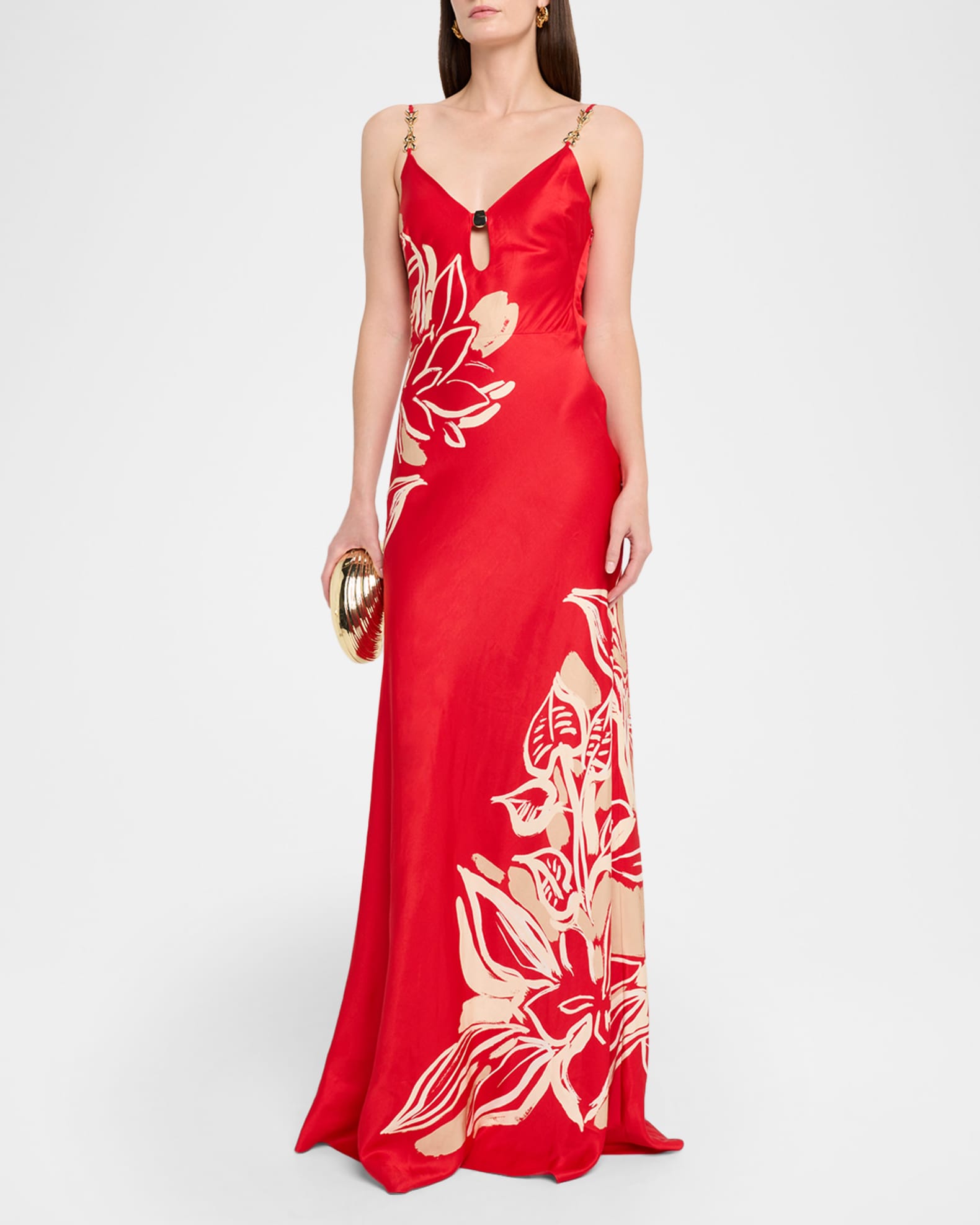 REBECCA VALLANCE Tallara Low-Back Cutout Maxi Dress Neiman Marcus