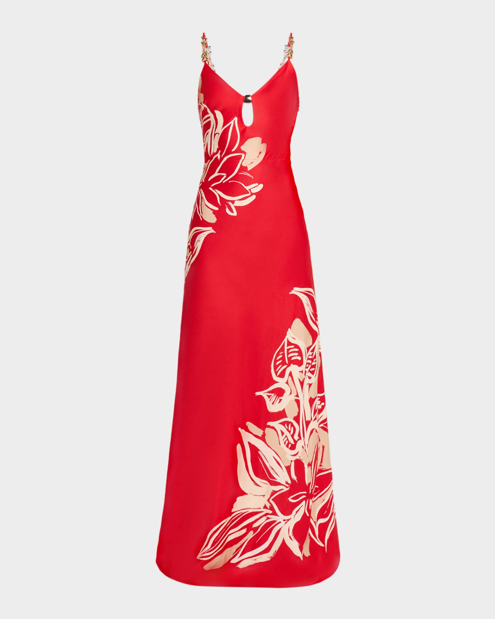 REBECCA VALLANCE Tallara Low-Back Cutout Maxi Dress | Neiman Marcus
