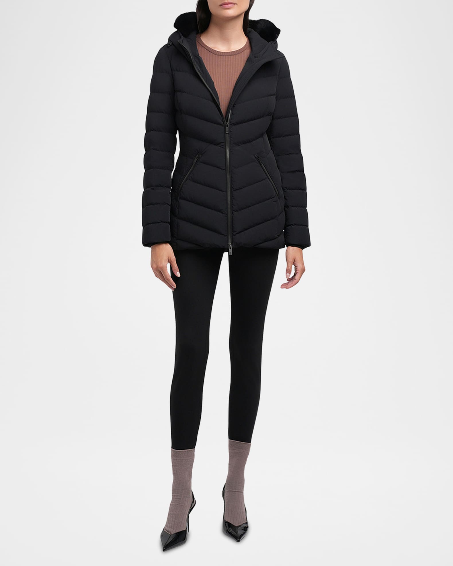Moose Knuckles Roselawn 5 Hooded Down Jacket | Neiman Marcus