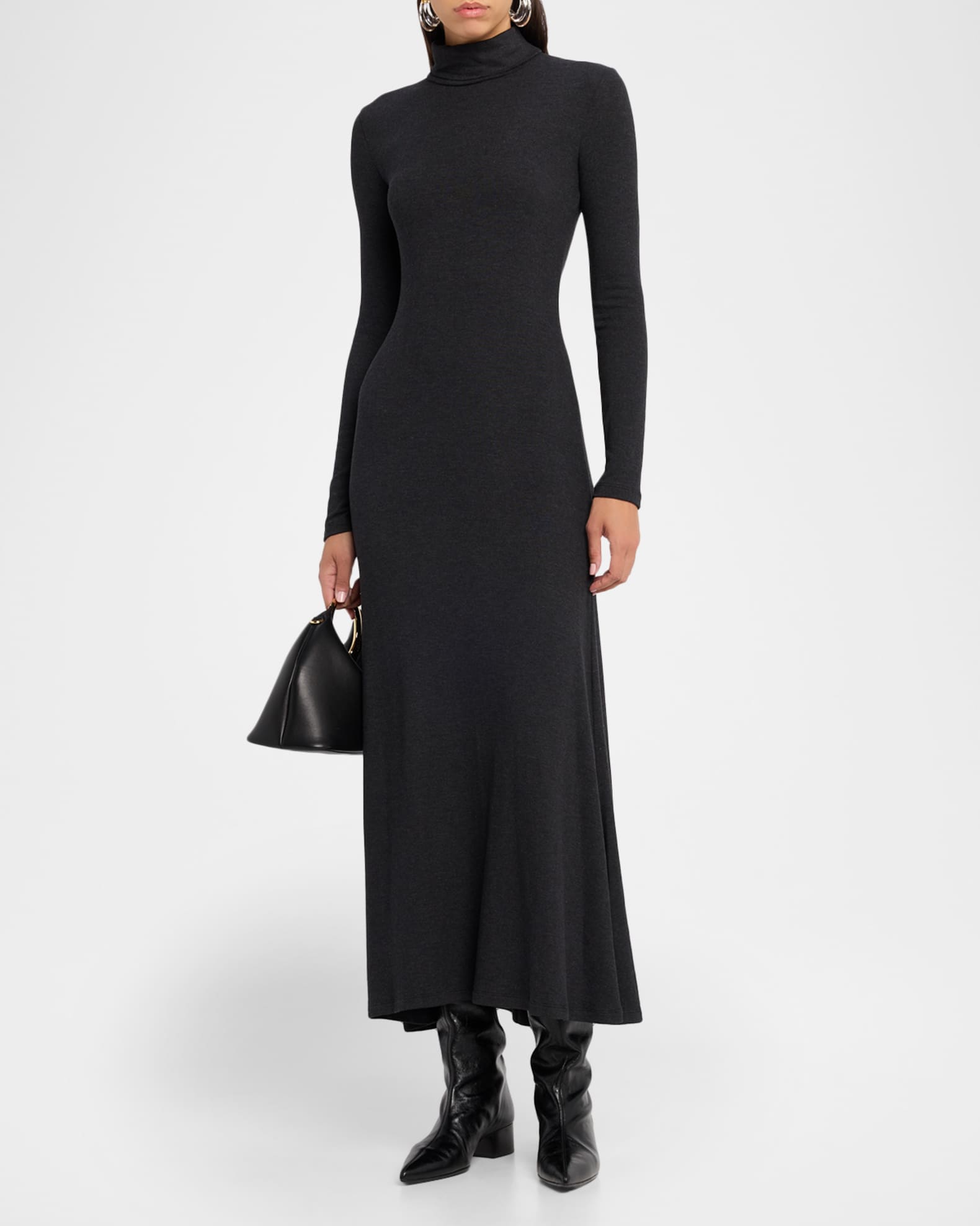 STAUD, Vanya Dress in Charcoal, Size Medium