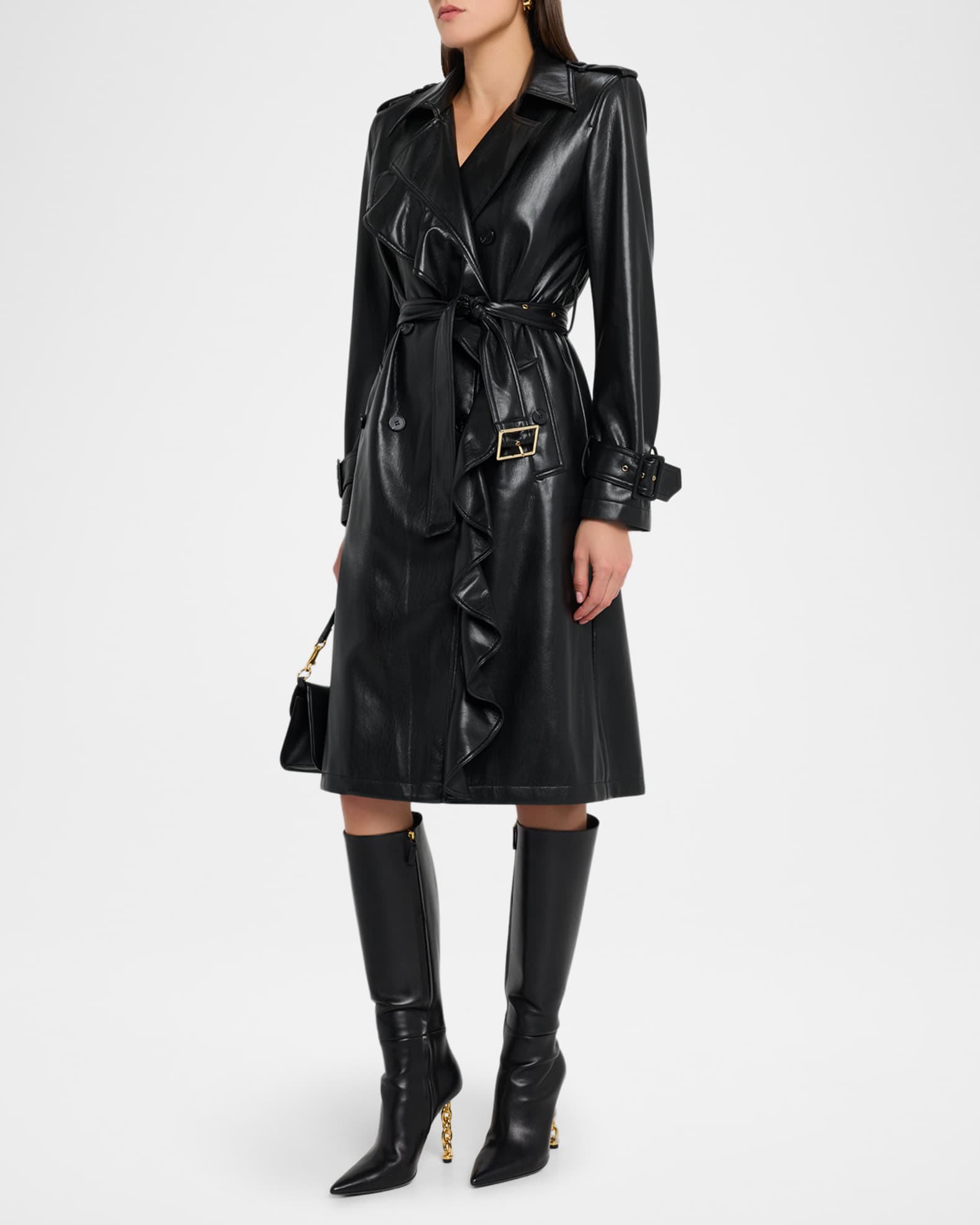 Generation Love Hearst Vegan Leather Trench Coat | Neiman Marcus