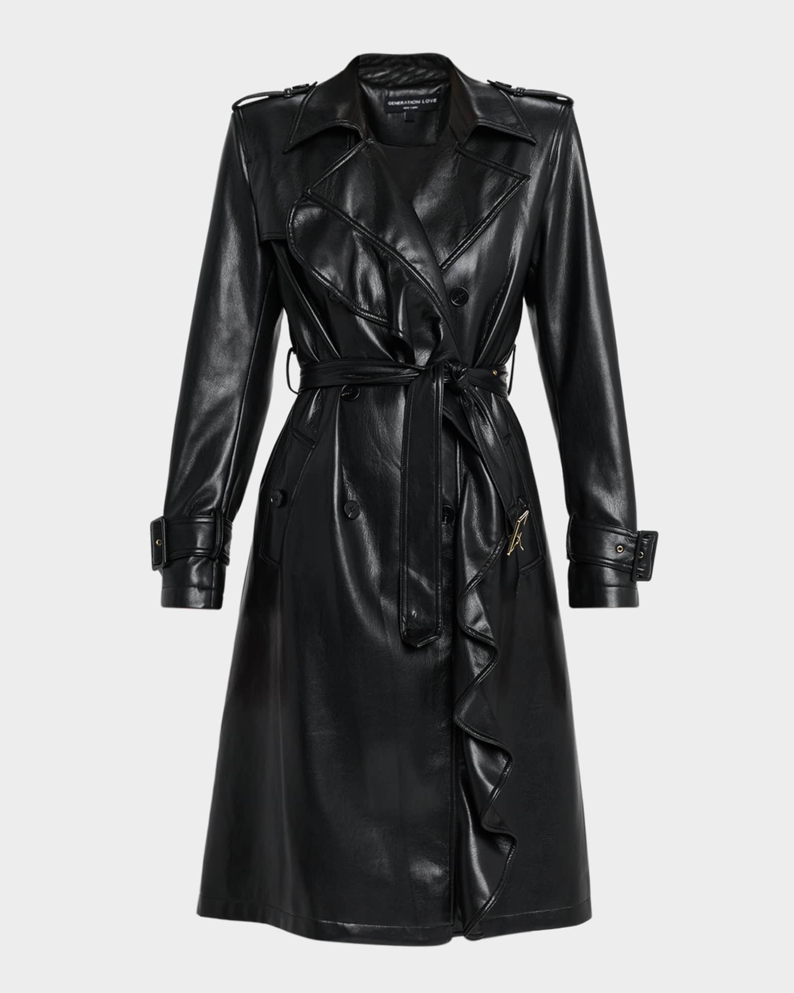 Generation Love Hearst Vegan Leather Trench Coat | Neiman Marcus