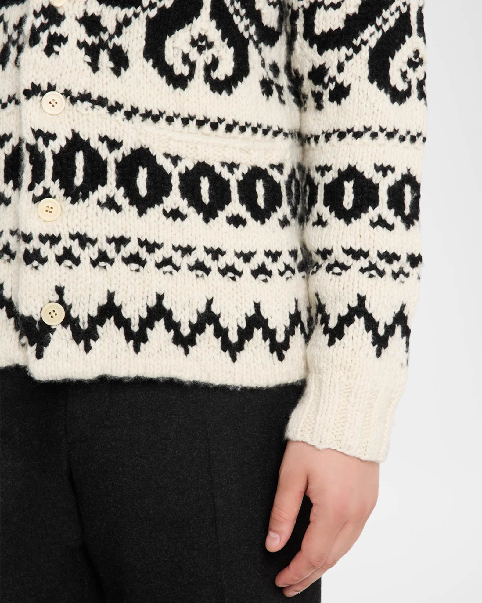 Ralph Lauren Purple Label Men's Cashmere Intarsia Fair Isle Shawl