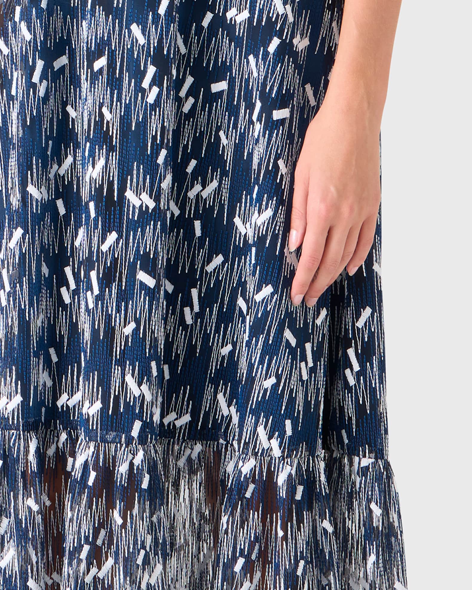 Akris punto Scribble Embroidered Tulle Sleeveless Maxi Dress Neiman — free download
