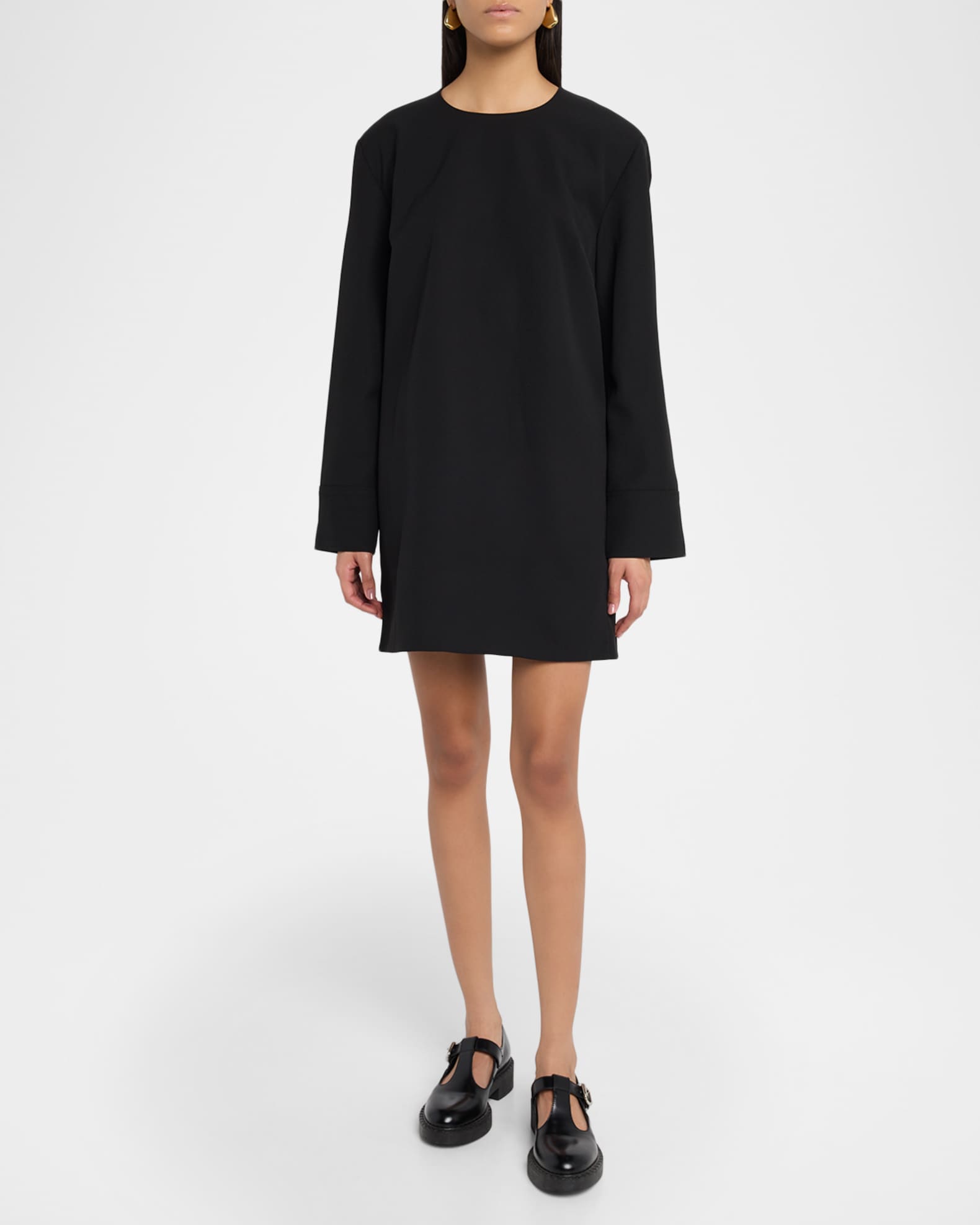 Ganni Black Circle Collar Dress - Size 2