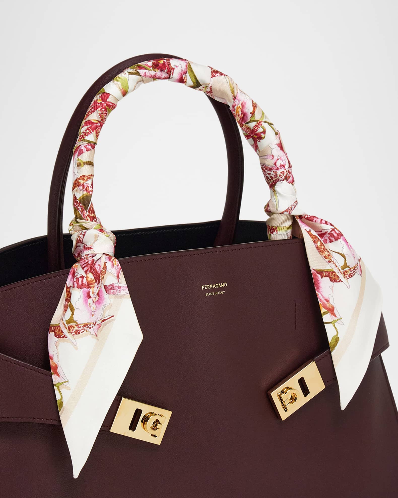 Ferragamo Floral Gaia Silk Scarf | Neiman Marcus