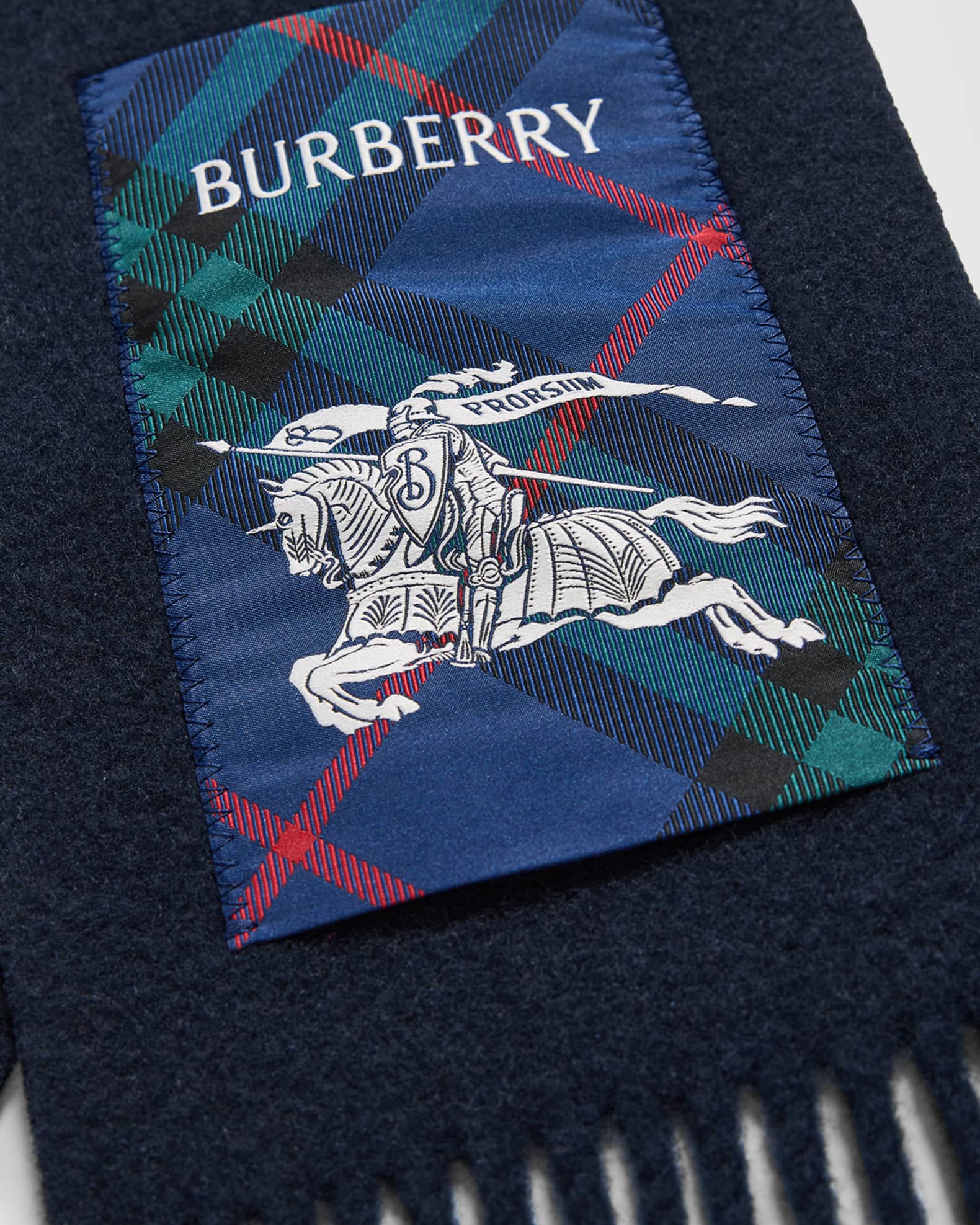 Burberry Men's Cashmere EKD Label Scarf | Neiman Marcus