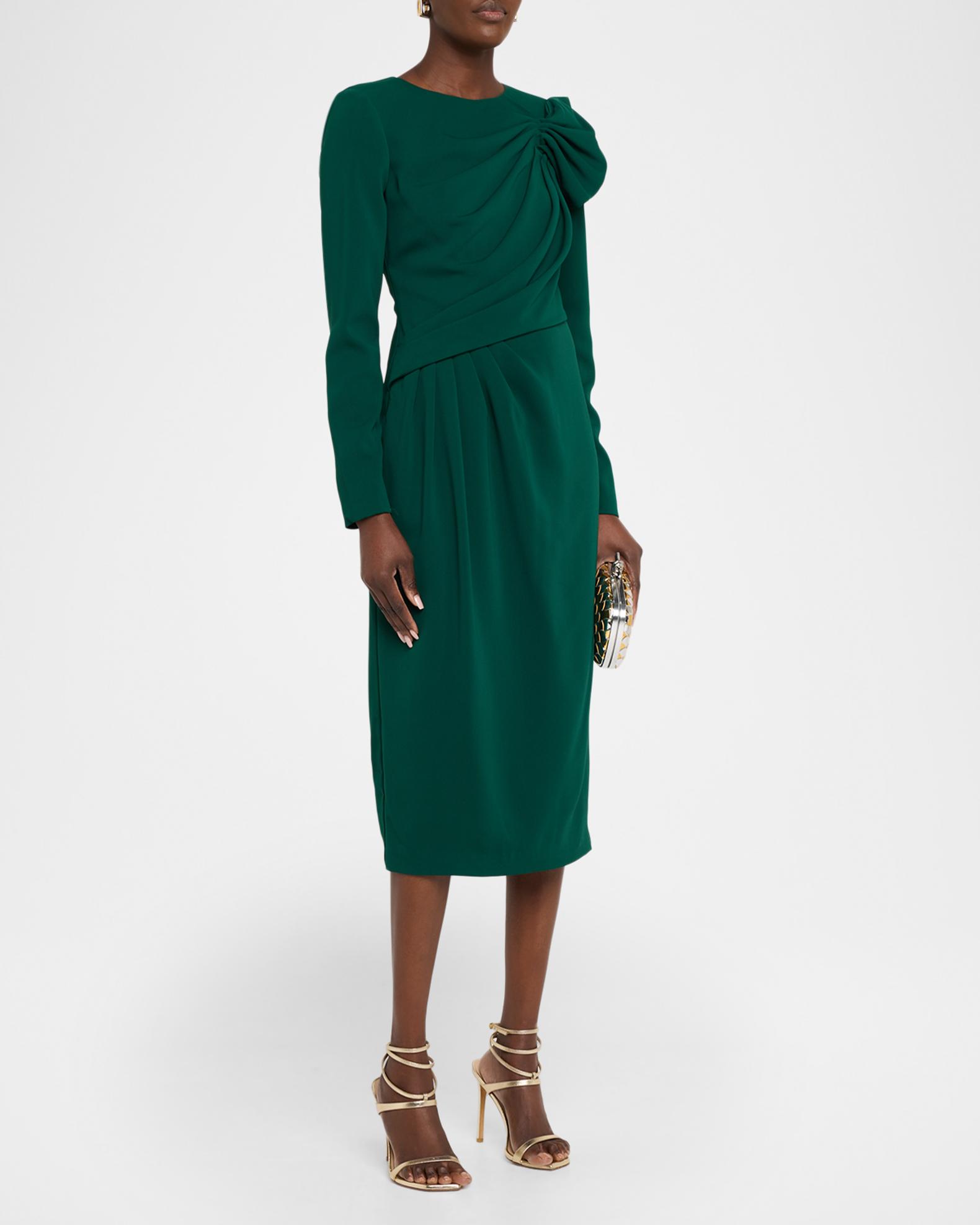 green emerald velvet dress Tadashi Shoji CIR25445L Long Sleeve Formal Ombre Dress  The Dress Outlet
