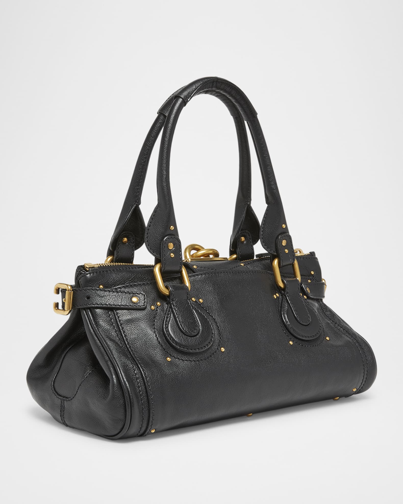 レシート付き！クロエ　パディントン　バッグ　Chloe paddington 黒 Chloe Paddington Padlock Shoulder Bag in Leather | Neiman Marcus